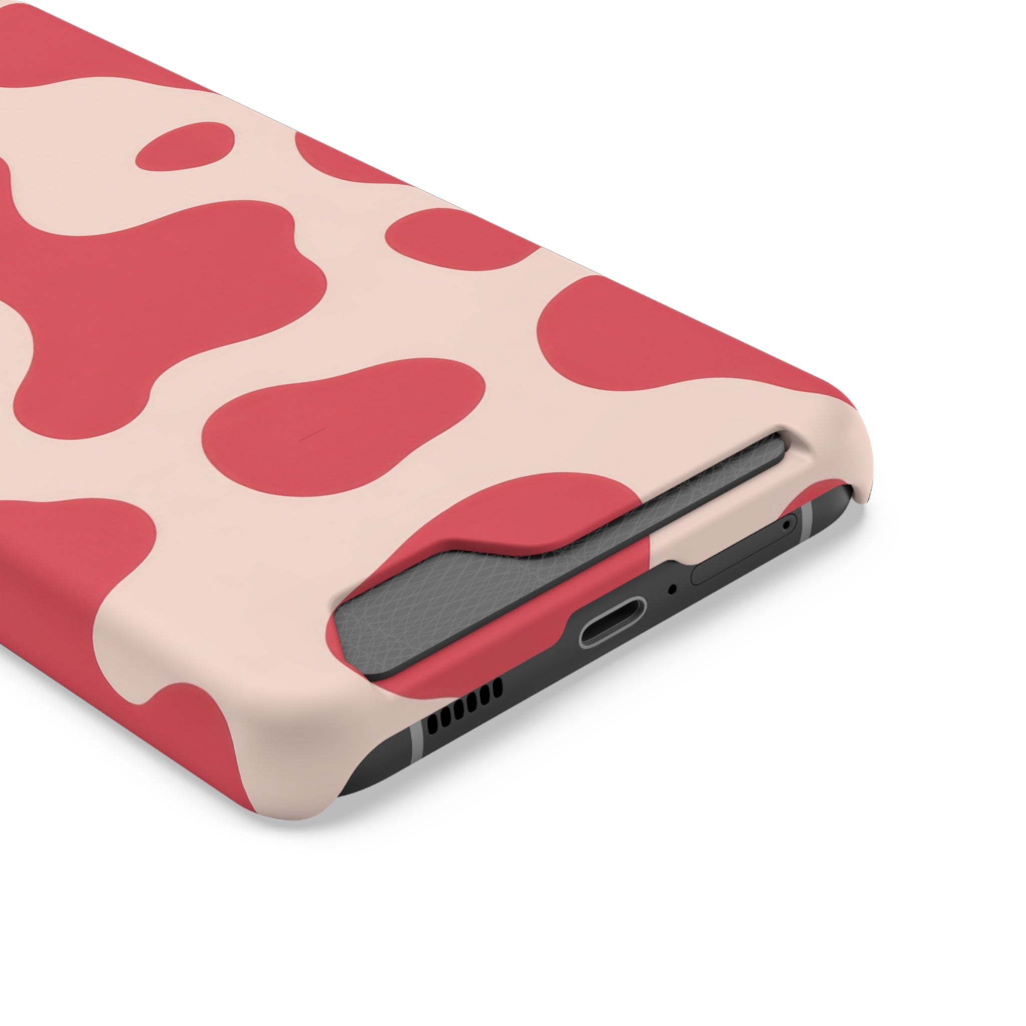 Red Jungle Cow Phone Case With Card Holder, Artsulli - Art is Long, Life is Short, Phone Case, , , , , , ,