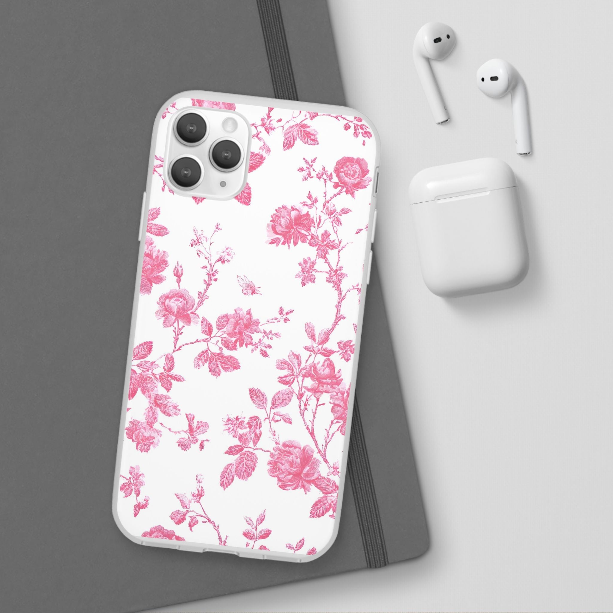 Pink and White Floral iPhone Case