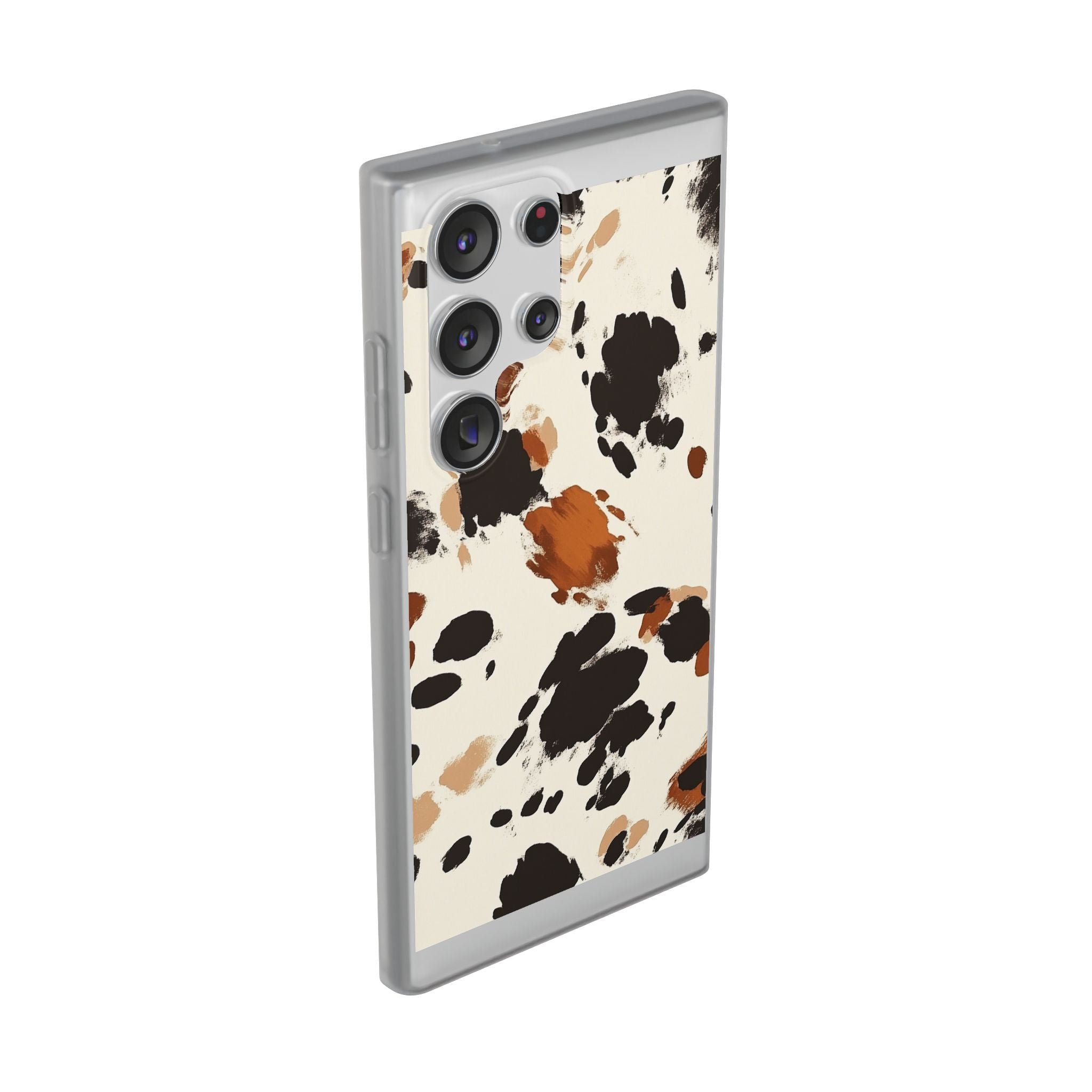 Brown Cow Print Phone Case, Artsulli - Art is Long, Life is Short, Phone Case, , , , , , ,