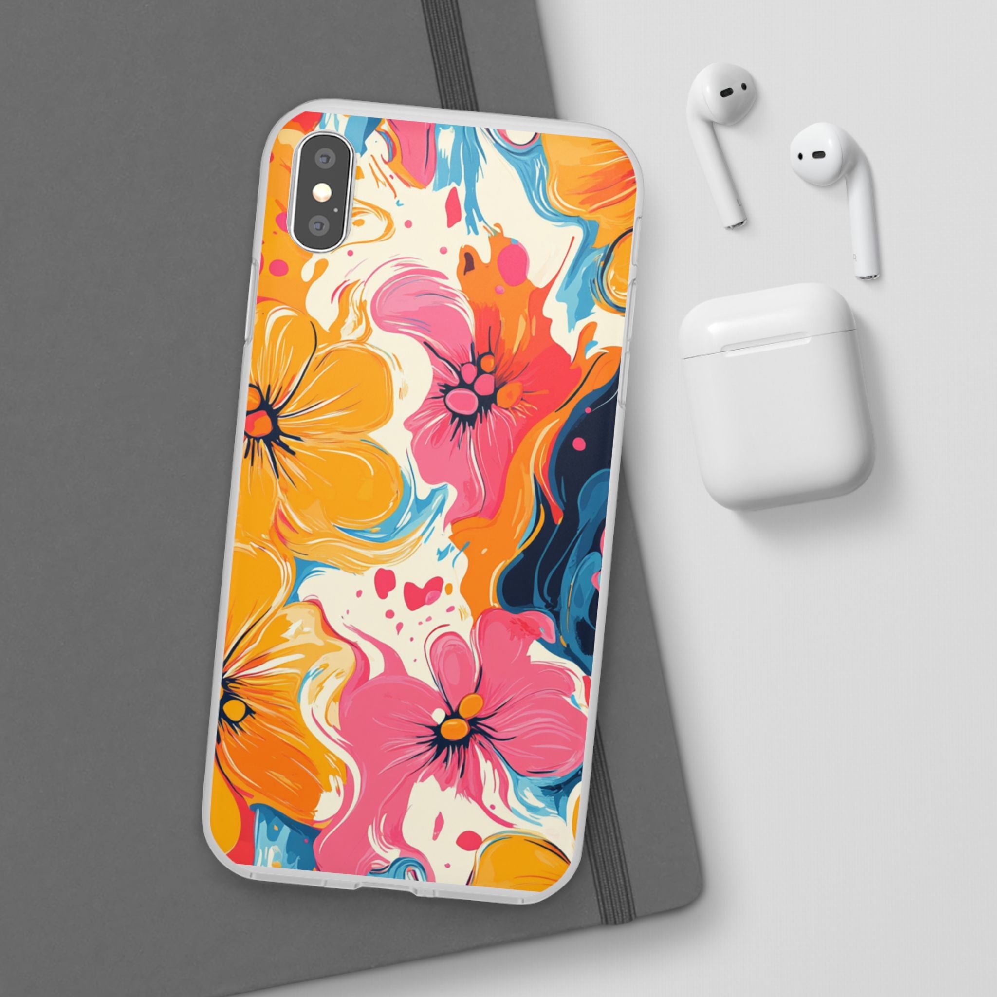 Vibrant Abstract Floral Flexi Case, Artsulli - Art is Long, Life is Short, Phone Case, , , , , , ,