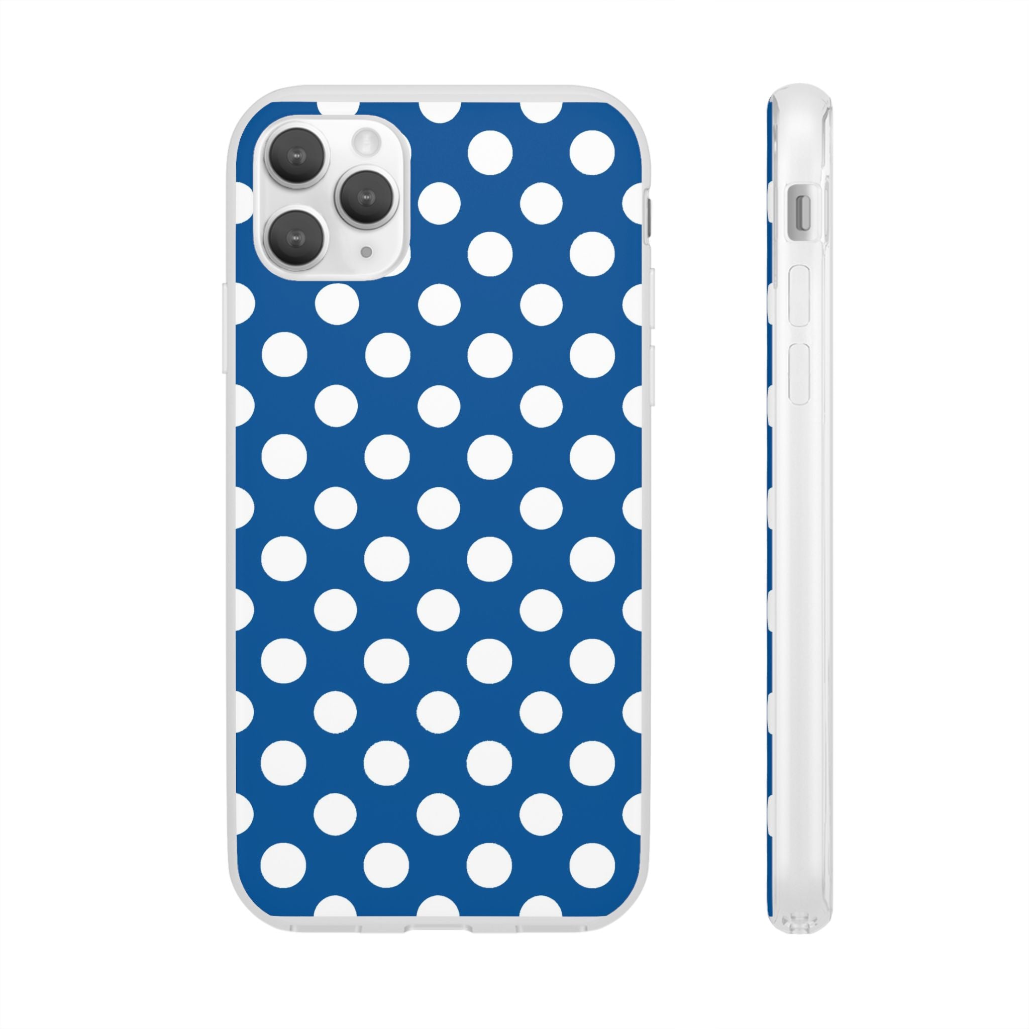 Blue and White Polka Dot iPhone Case, Artsulli - Art is Long, Life is Short, Phone Case, Size, iPhone 11 Pro Max, , , , , 33049894532464357699