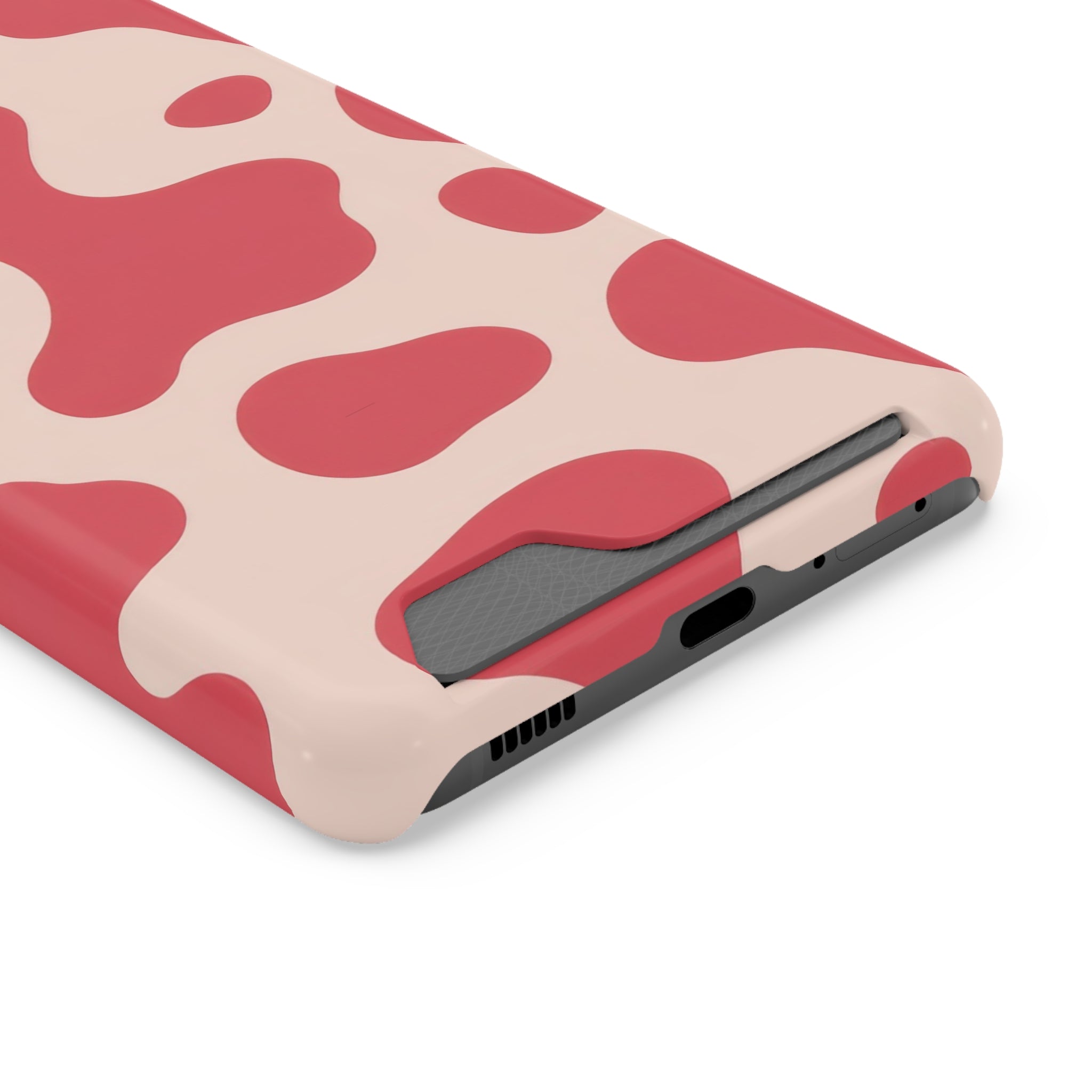 Red Jungle Cow Phone Case With Card Holder, Artsulli - Art is Long, Life is Short, Phone Case, , , , , , ,