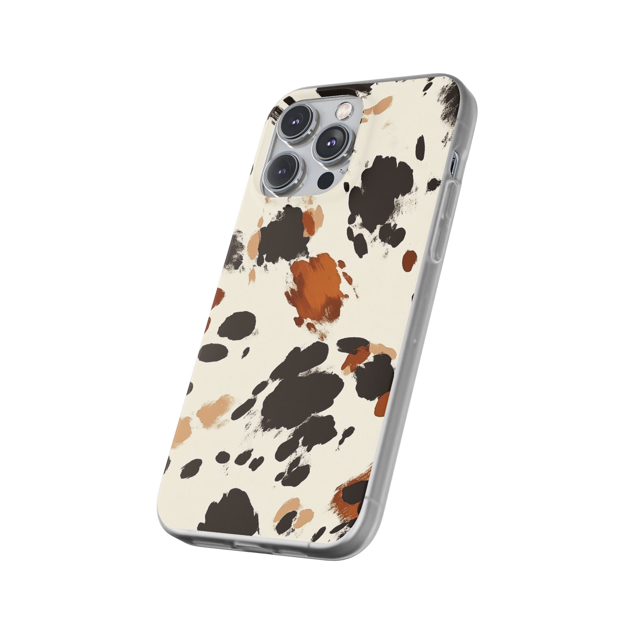 Brown Cow Print Phone Case, Artsulli - Art is Long, Life is Short, Phone Case, , , , , , ,