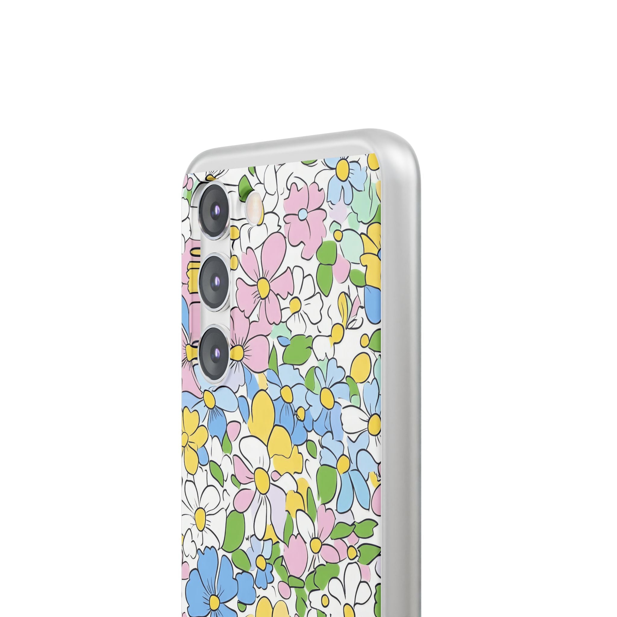 Colorful Floral Clear Flexi Case, Artsulli - Art is Long, Life is Short, Phone Case, , , , , , ,