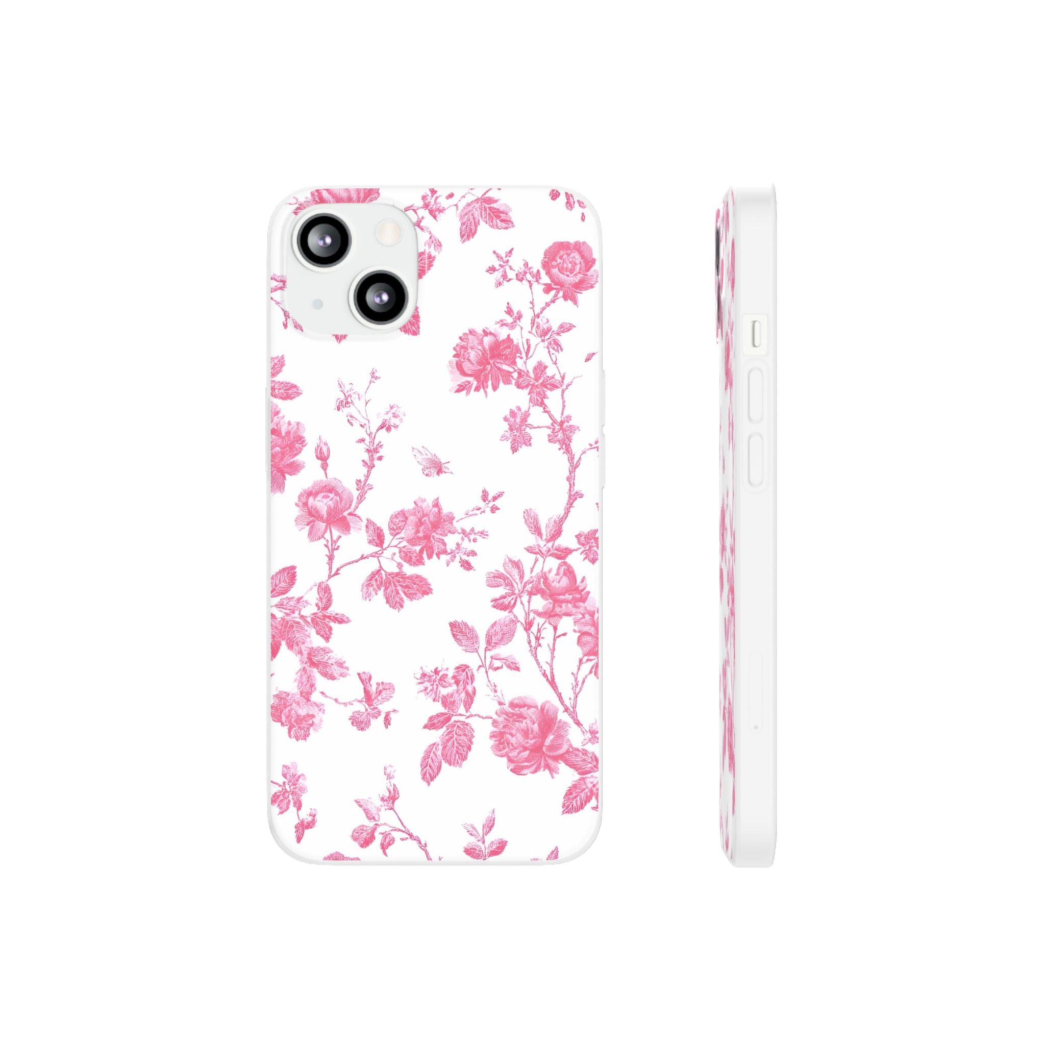 Pink and White Floral iPhone Case