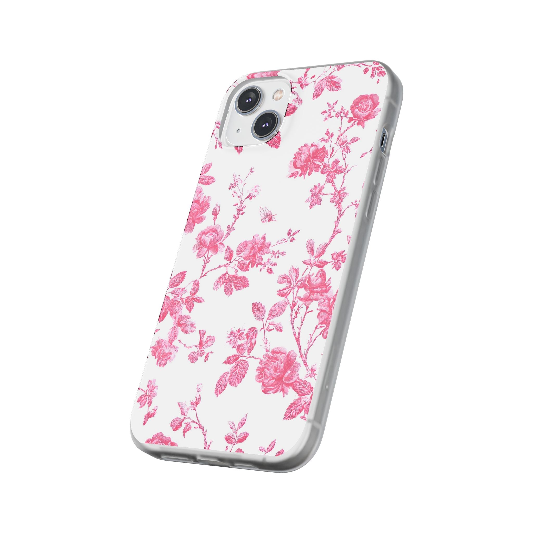 Pink and White Floral iPhone Case