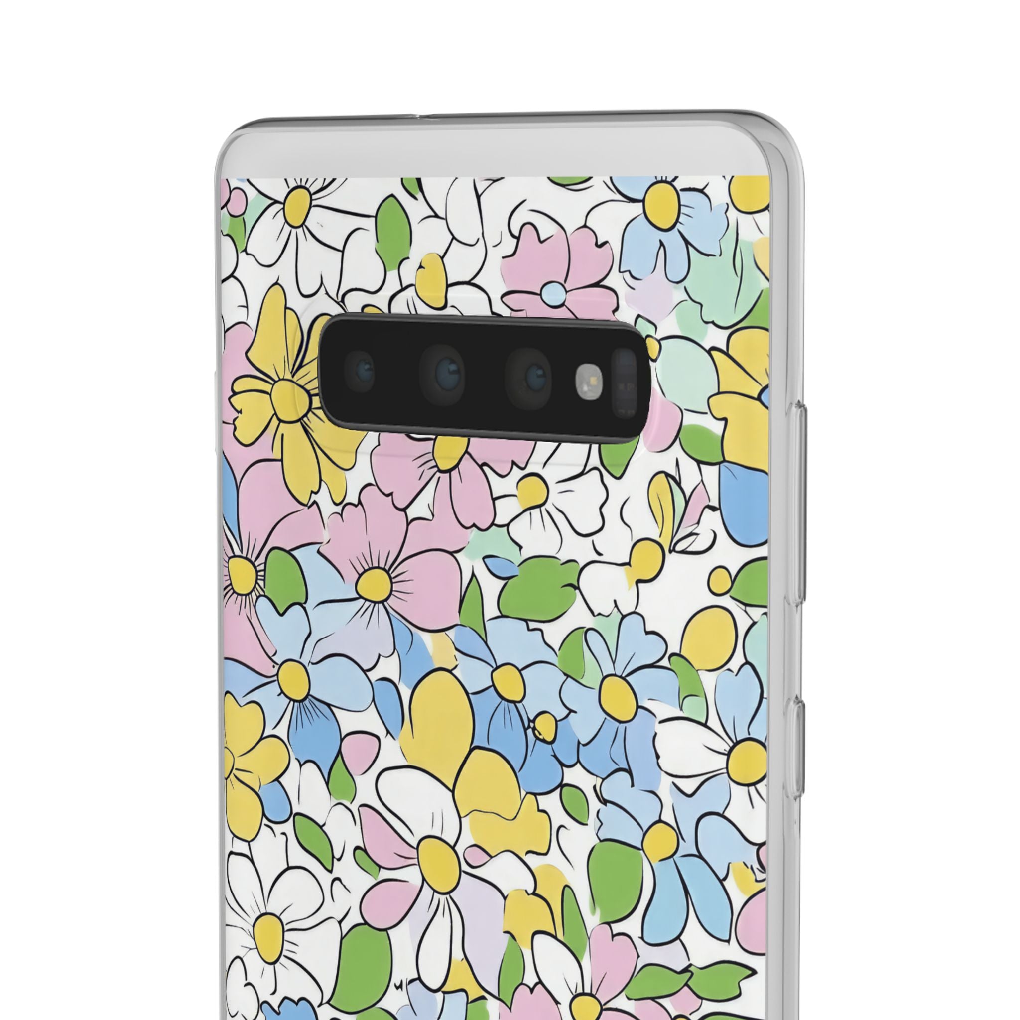 Colorful Floral Clear Flexi Case, Artsulli - Art is Long, Life is Short, Phone Case, , , , , , ,