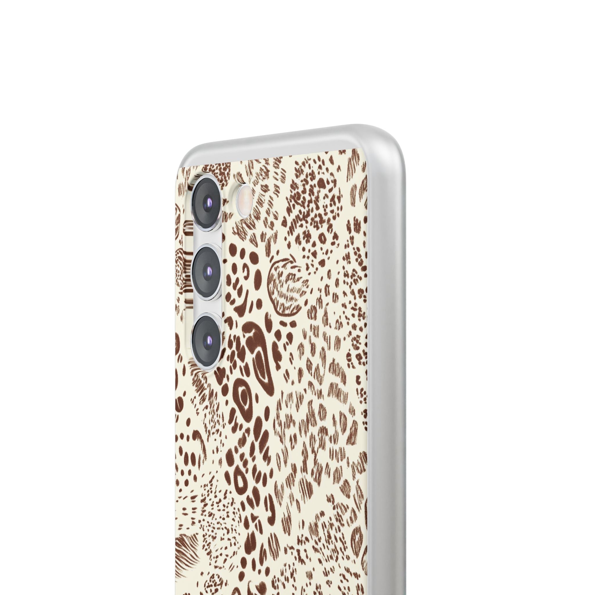 Brown Animal Print Flexi Case, Artsulli - Art is Long, Life is Short, Phone Case, , , , , , ,