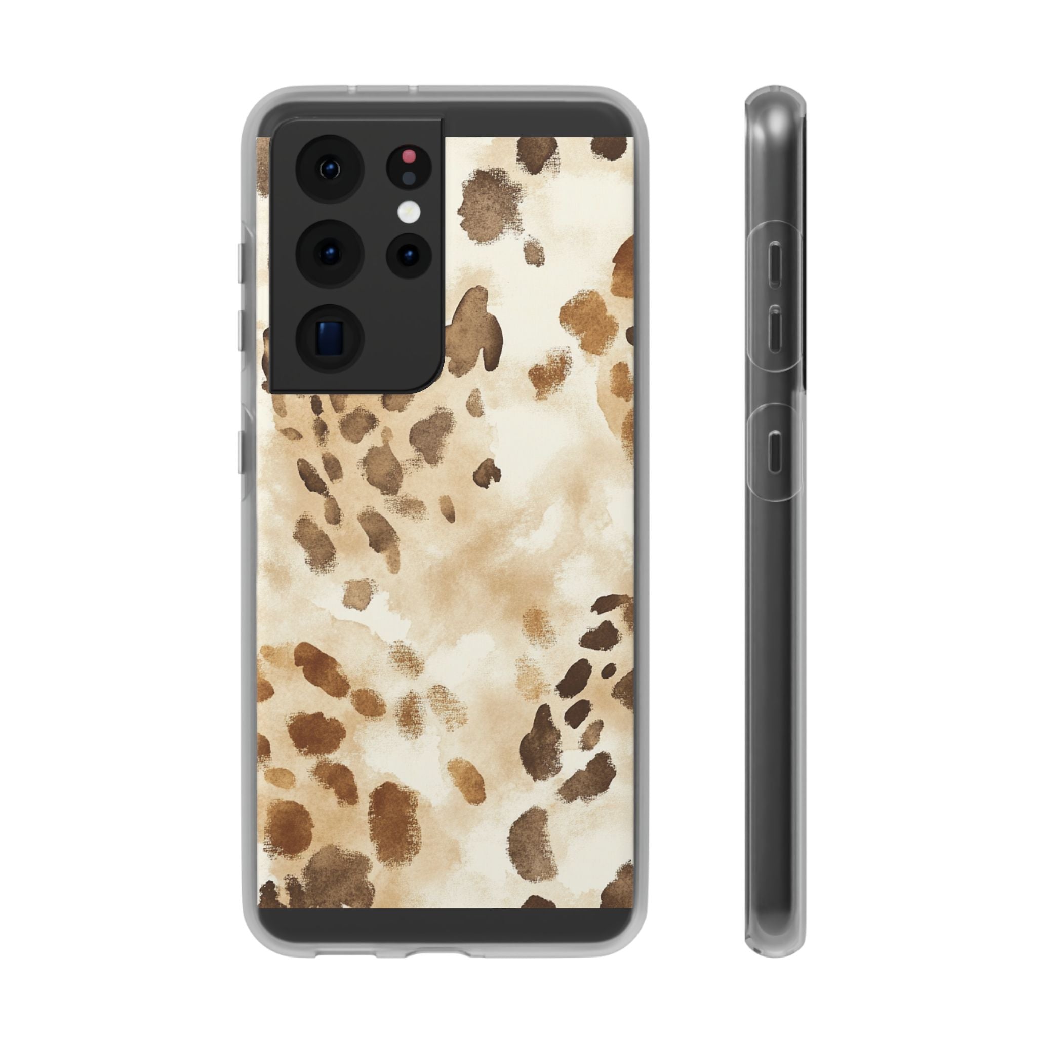 Brown and Beige Watercolor Dalmatian Phone Case, Artsulli - Art is Long, Life is Short, Phone Case, Size, Samsung Galaxy S21 Ultra with gift packaging, , , , , 49492762700434743336