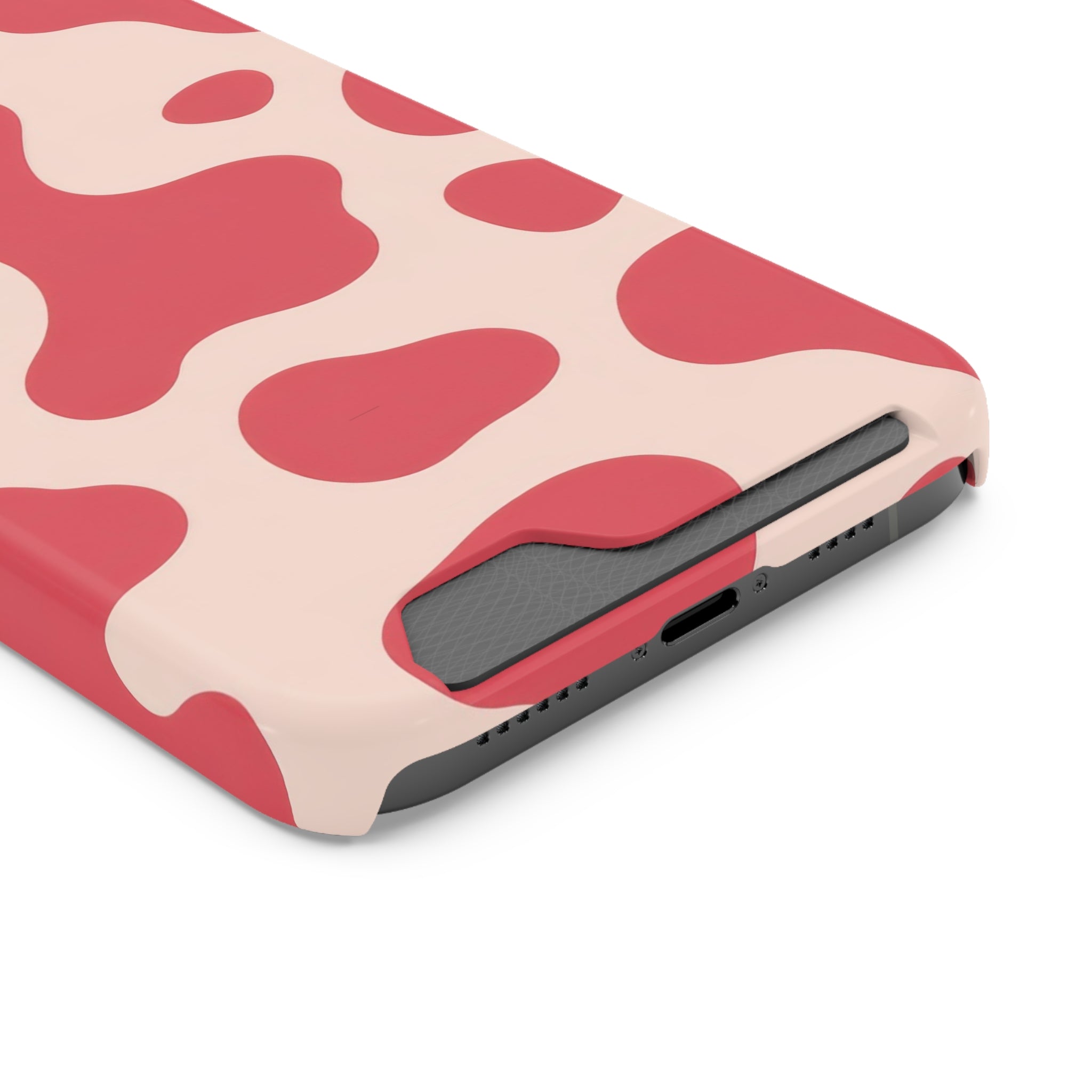 Red Jungle Cow Phone Case With Card Holder, Artsulli - Art is Long, Life is Short, Phone Case, , , , , , ,