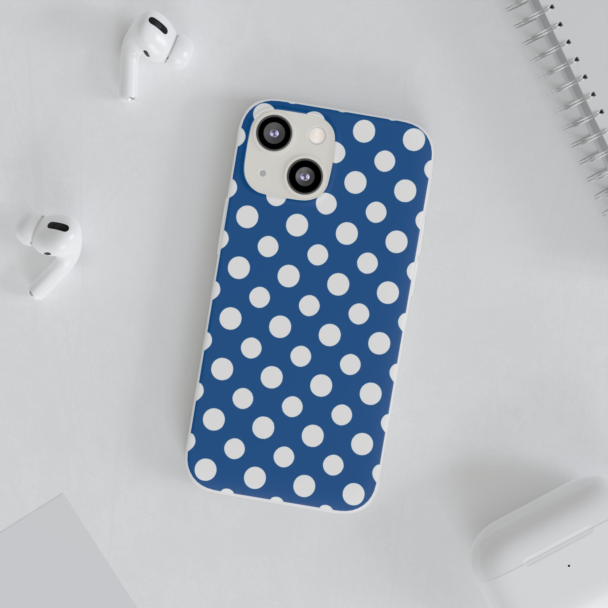 Blue and White Polka Dot iPhone Case, Artsulli - Art is Long, Life is Short, Phone Case, , , , , , ,