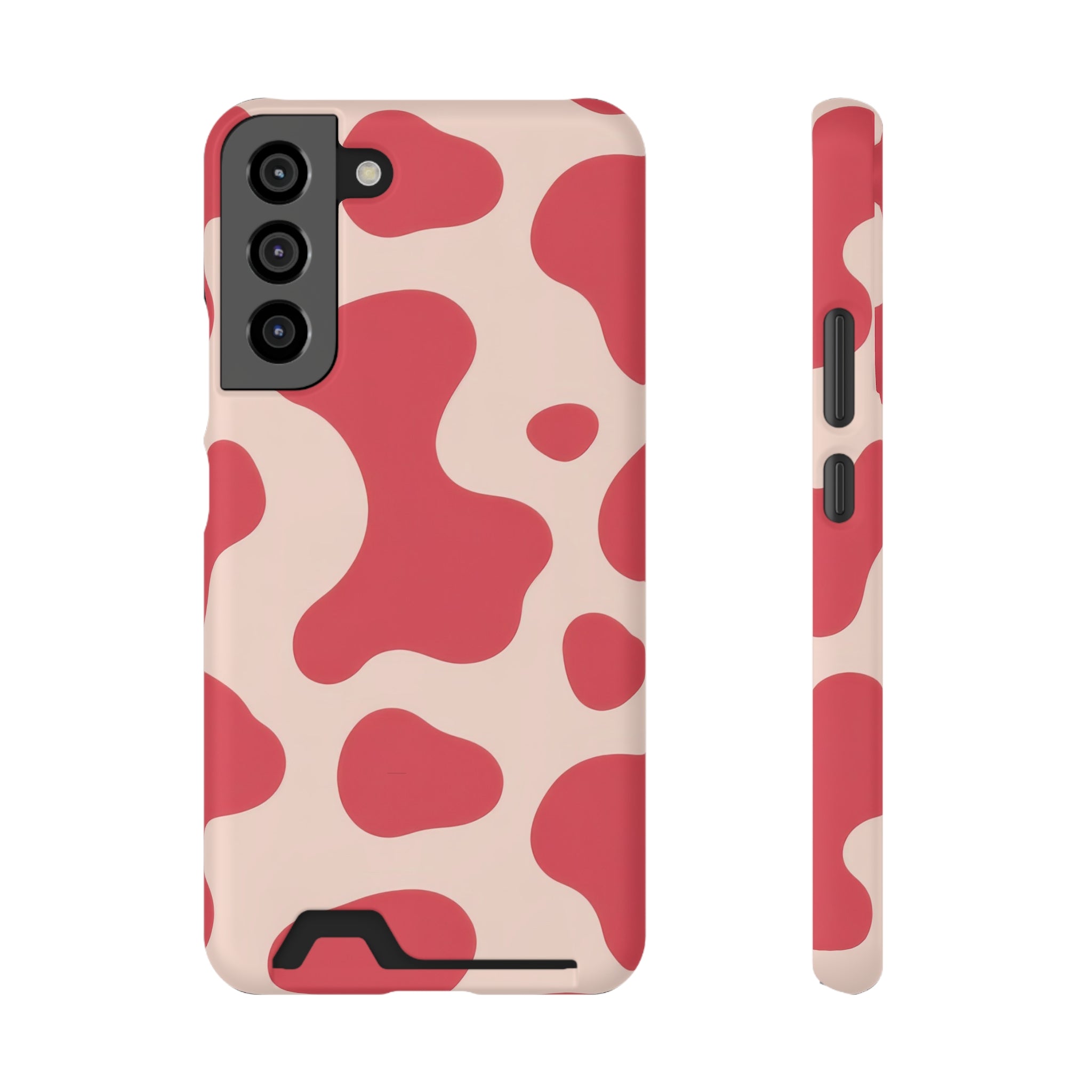 Red Jungle Cow Phone Case With Card Holder, Artsulli - Art is Long, Life is Short, Phone Case, Size, Samsung Galaxy S22 Plus, Surface, Matte, Shape, Without gift packaging, 62650181874110452694