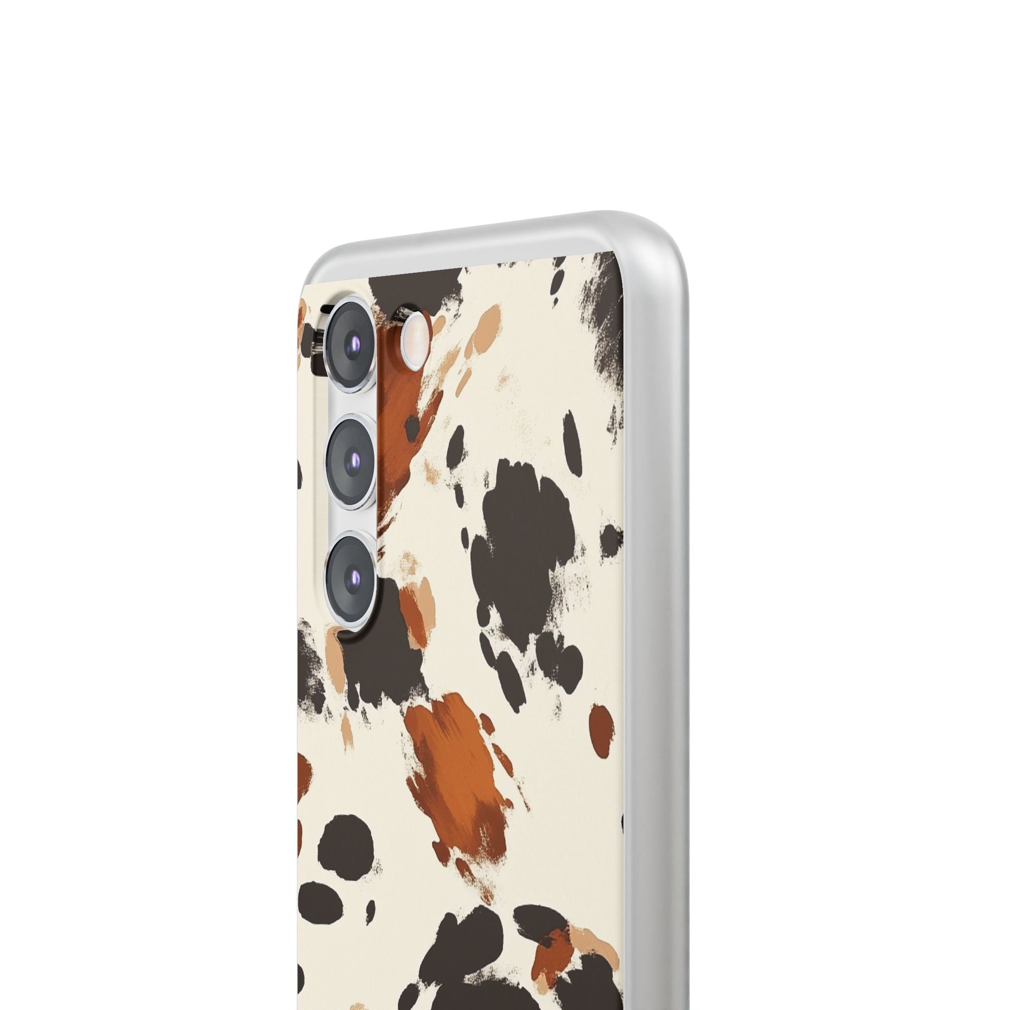 Brown Cow Print Phone Case, Artsulli - Art is Long, Life is Short, Phone Case, , , , , , ,