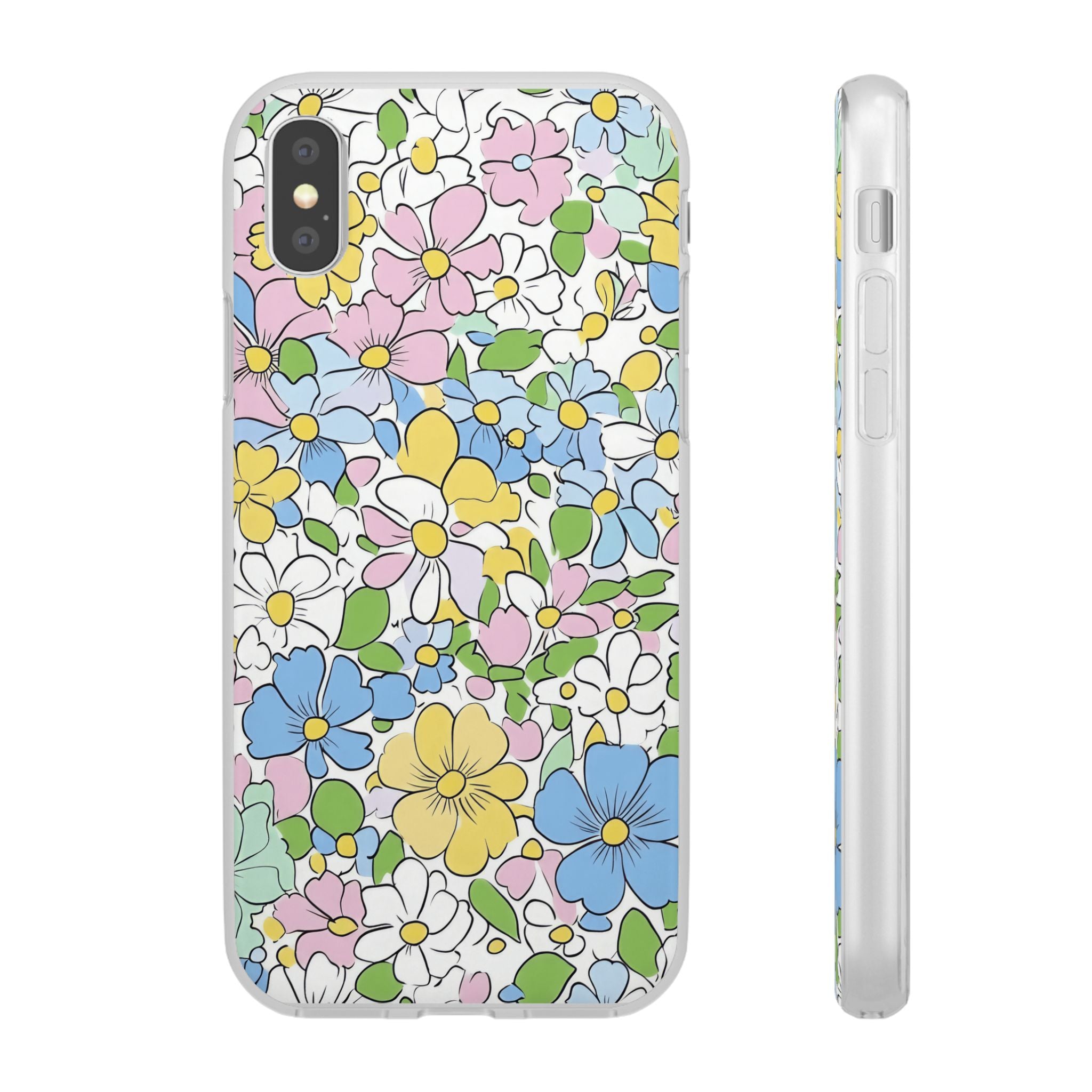 Colorful Floral Clear Flexi Case, Artsulli - Art is Long, Life is Short, Phone Case, Size, iPhone X, , , , , 16693581507142622634