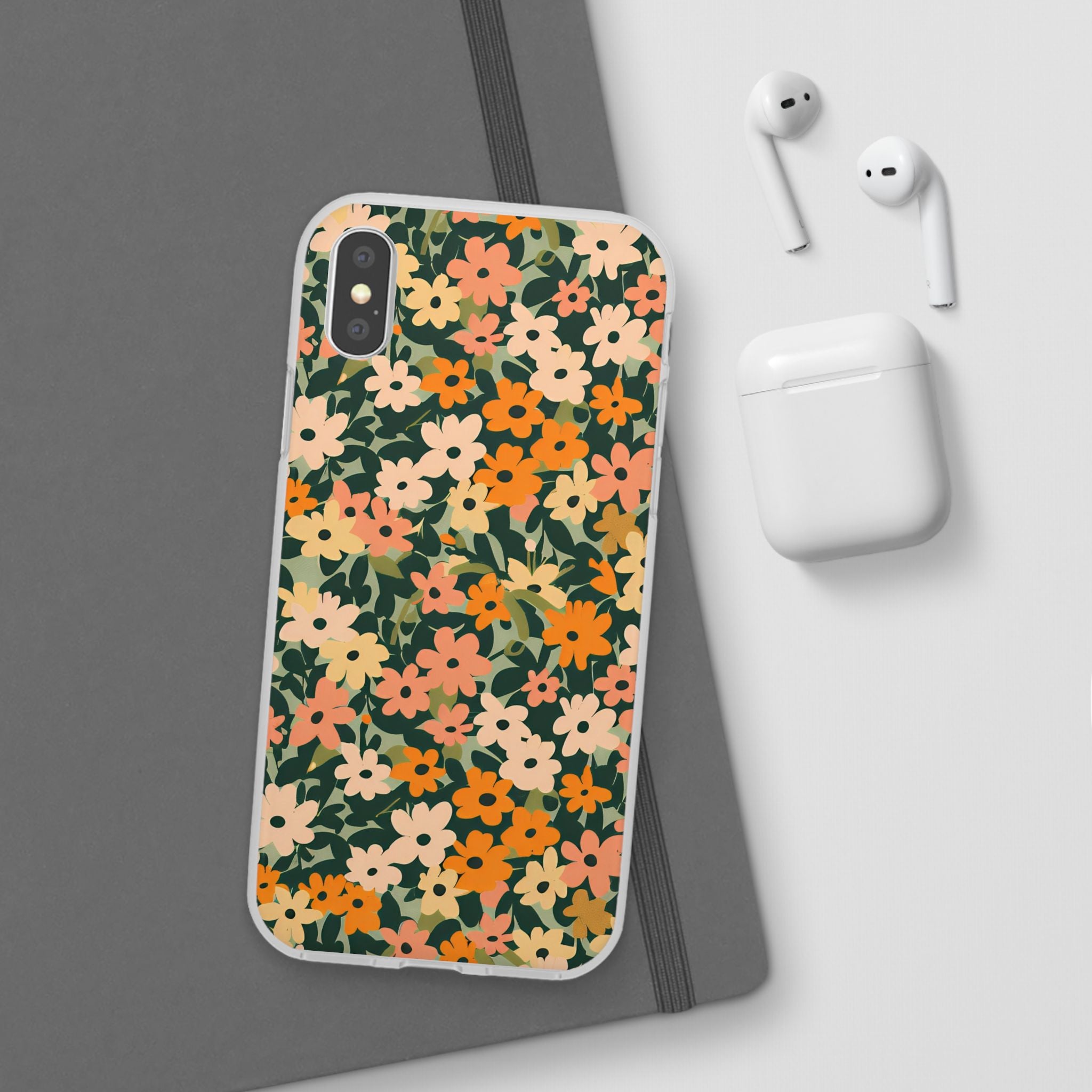 Vibrant Floral Clear Phone Case, Artsulli - Art is Long, Life is Short, Phone Case, , , , , , ,