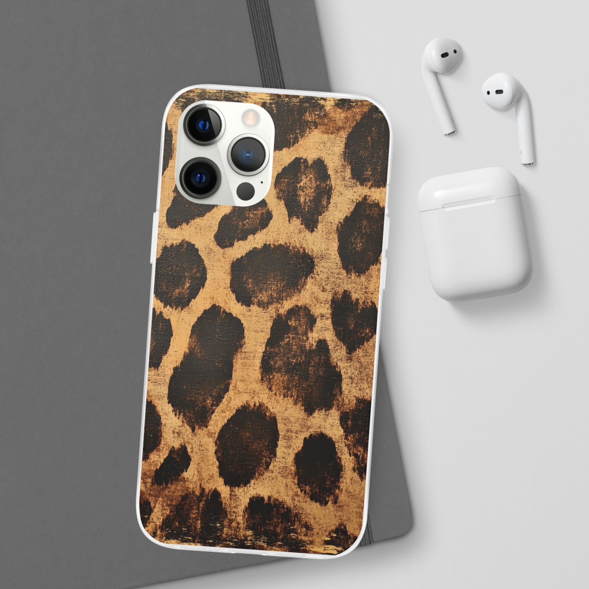 Brown Leopard Print iPhone Case, Artsulli - Art is Long, Life is Short, Phone Case, , , , , , ,