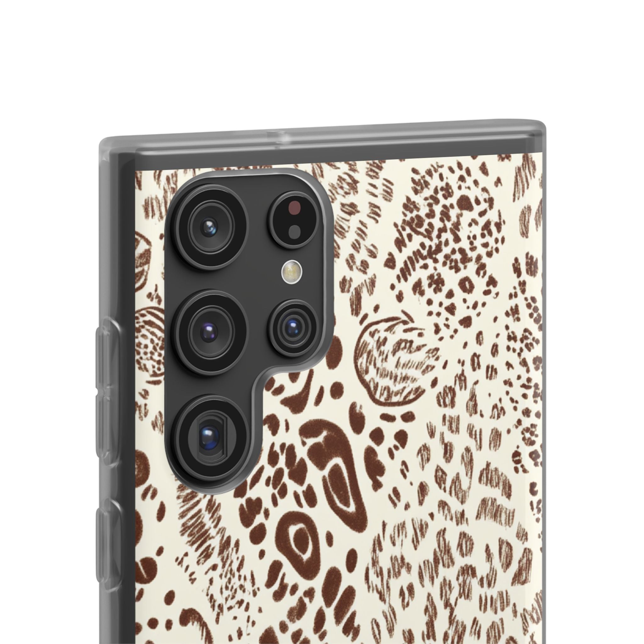 Brown Animal Print Flexi Case, Artsulli - Art is Long, Life is Short, Phone Case, , , , , , ,