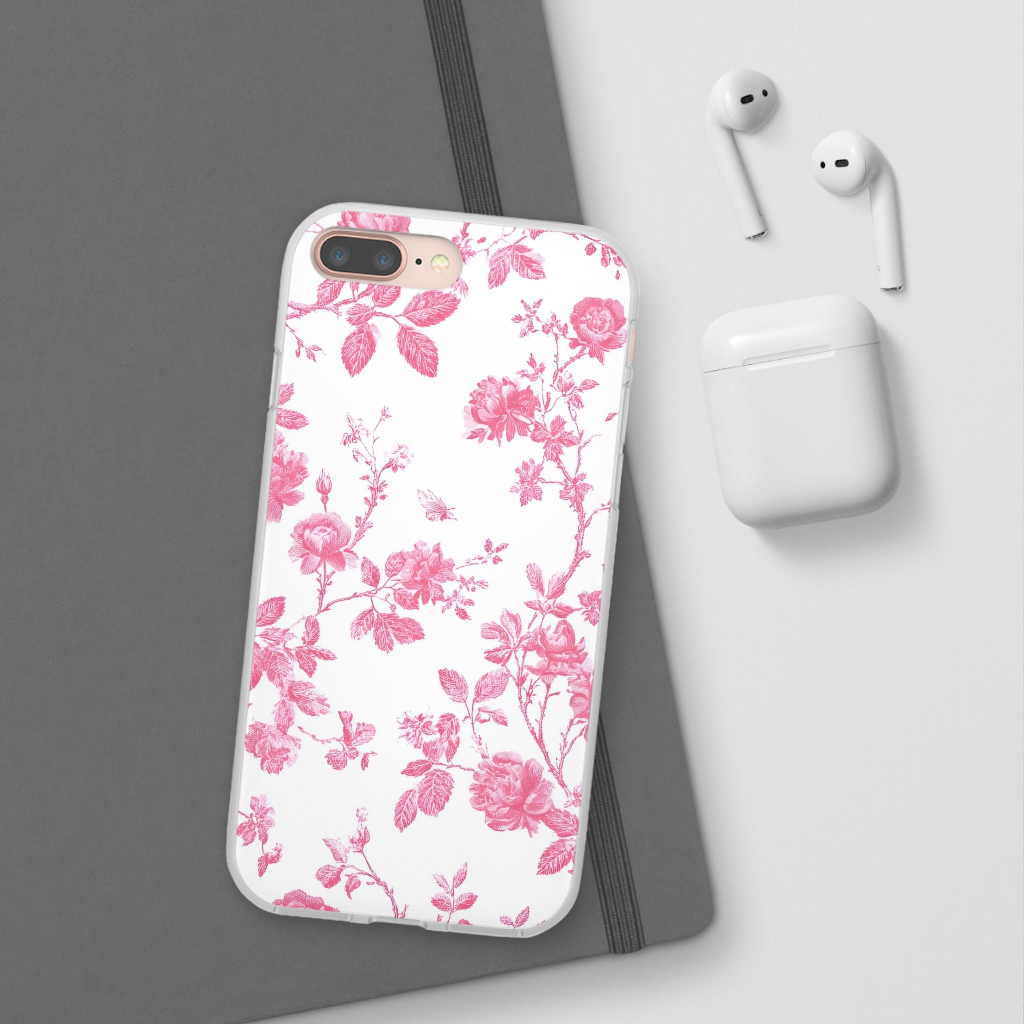 Pink and White Floral iPhone Case