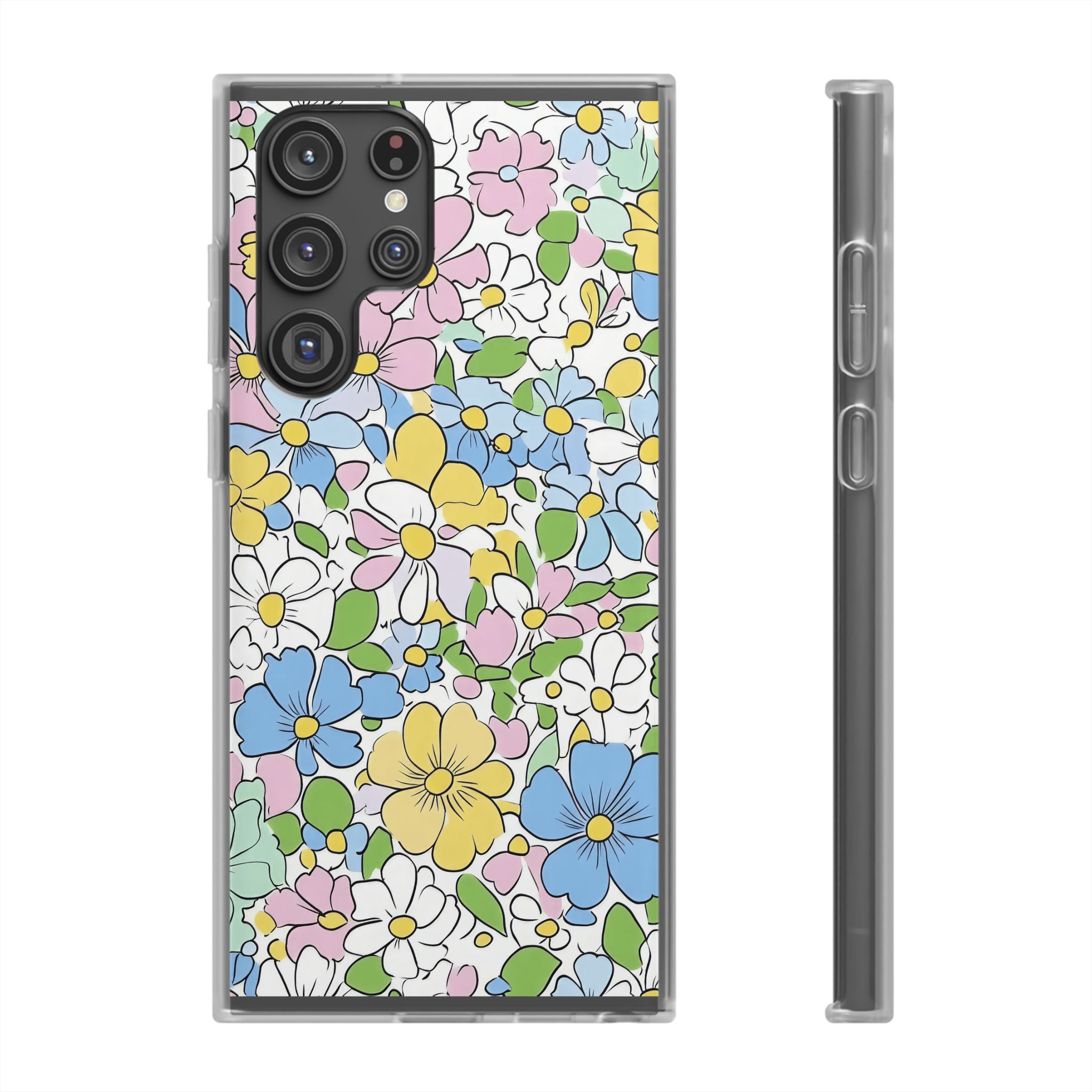 Colorful Floral Clear Flexi Case, Artsulli - Art is Long, Life is Short, Phone Case, Size, Samsung Galaxy S22 Ultra, , , , , 15265836086733859884