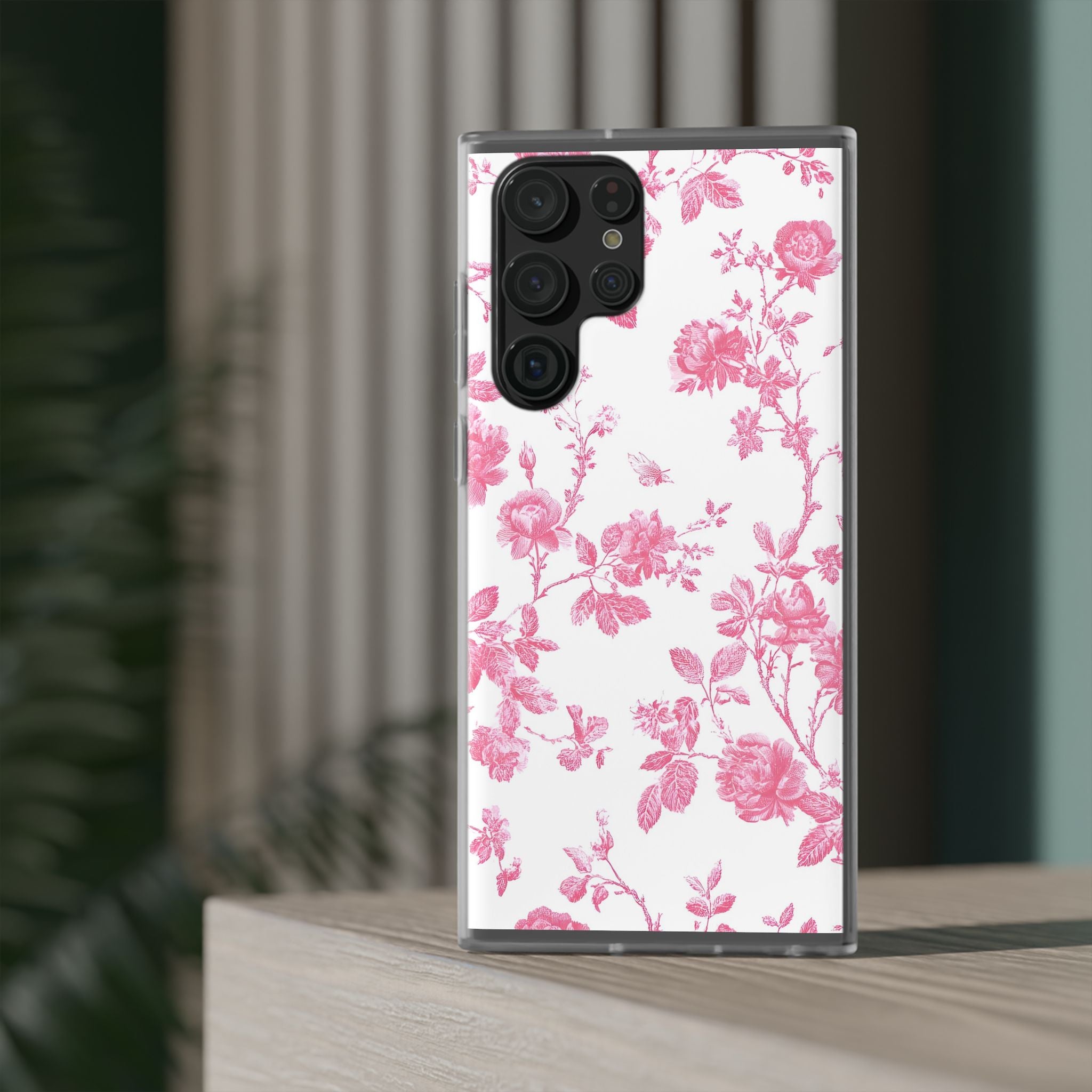 Pink and White Floral iPhone Case