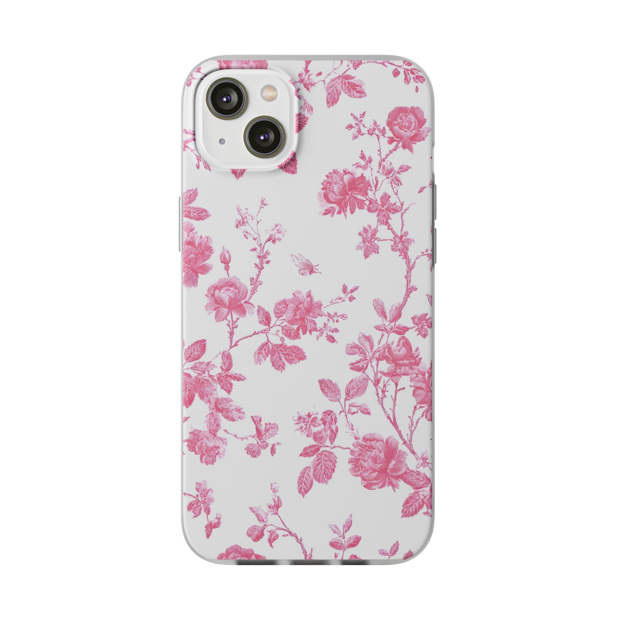Pink and White Floral iPhone Case