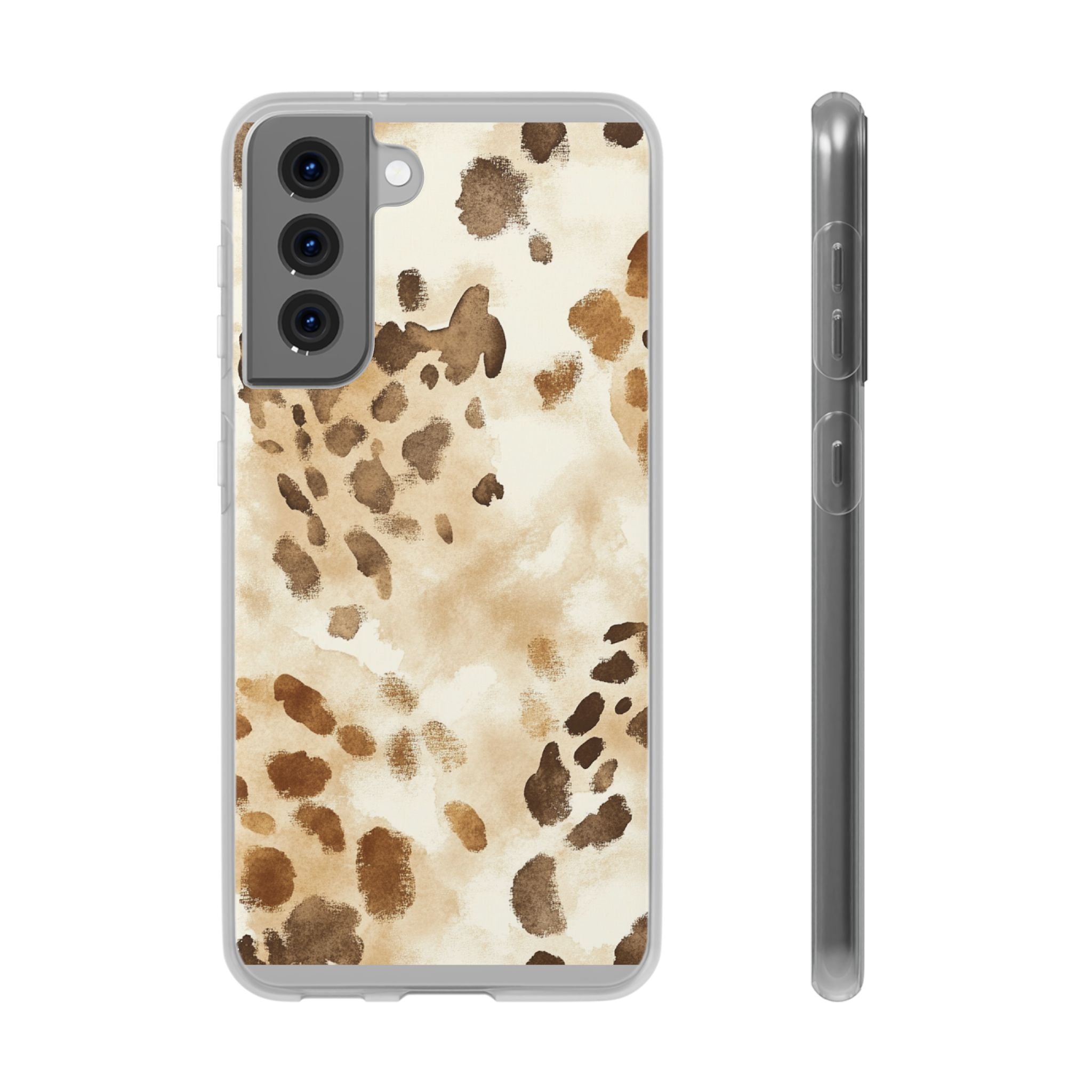 Brown and Beige Watercolor Dalmatian Phone Case, Artsulli - Art is Long, Life is Short, Phone Case, Size, Samsung Galaxy S21 with gift packaging, , , , , 29476535625201391865