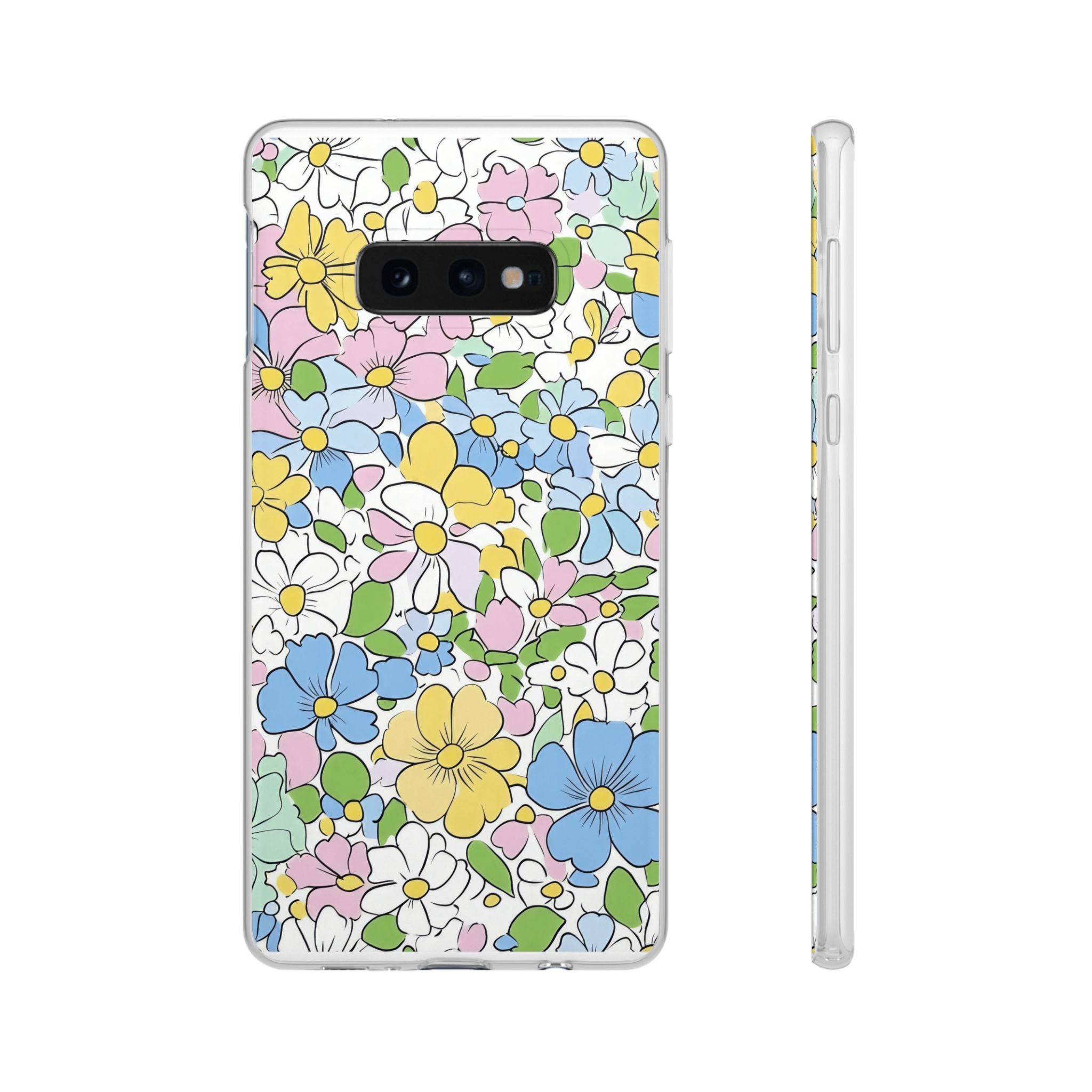 Colorful Floral Clear Flexi Case, Artsulli - Art is Long, Life is Short, Phone Case, Size, Samsung Galaxy S10E, , , , , 19460400006735876478