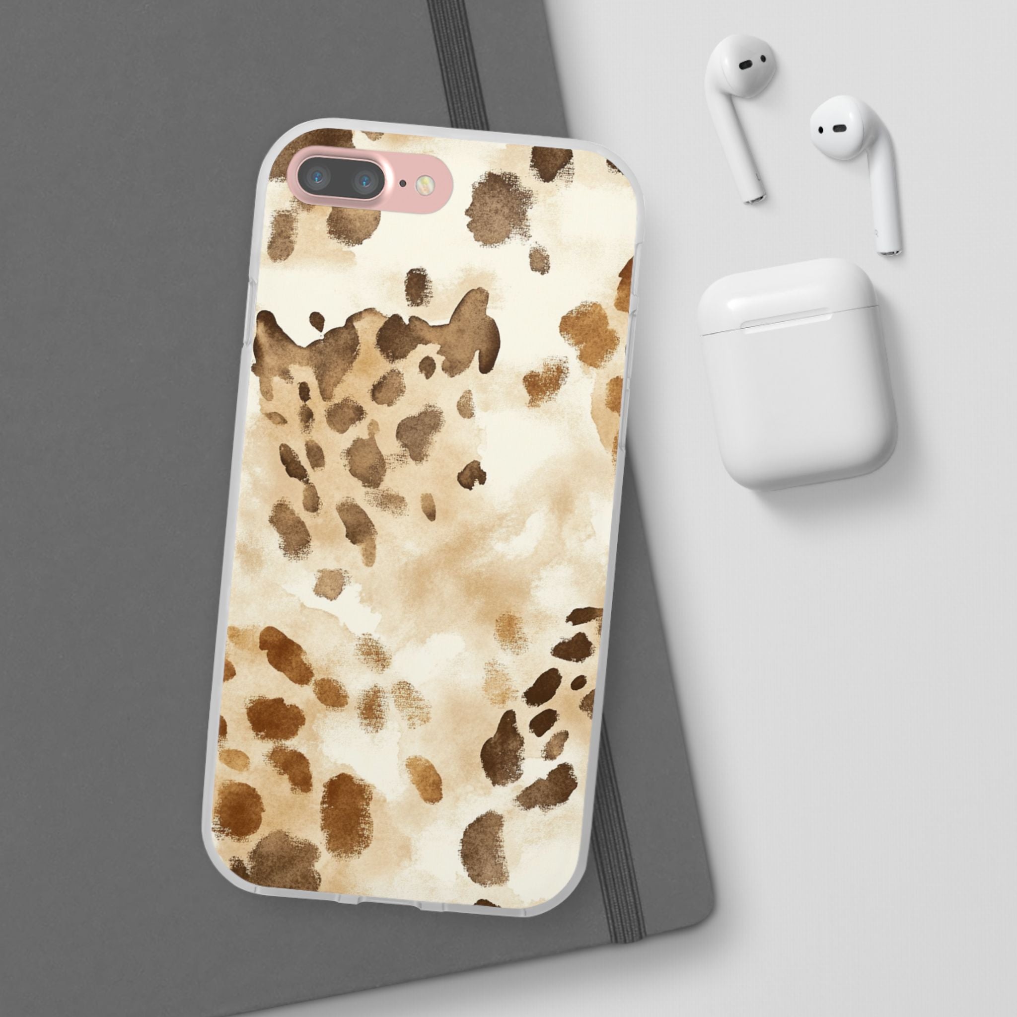 Brown and Beige Watercolor Dalmatian Phone Case, Artsulli - Art is Long, Life is Short, Phone Case, , , , , , ,