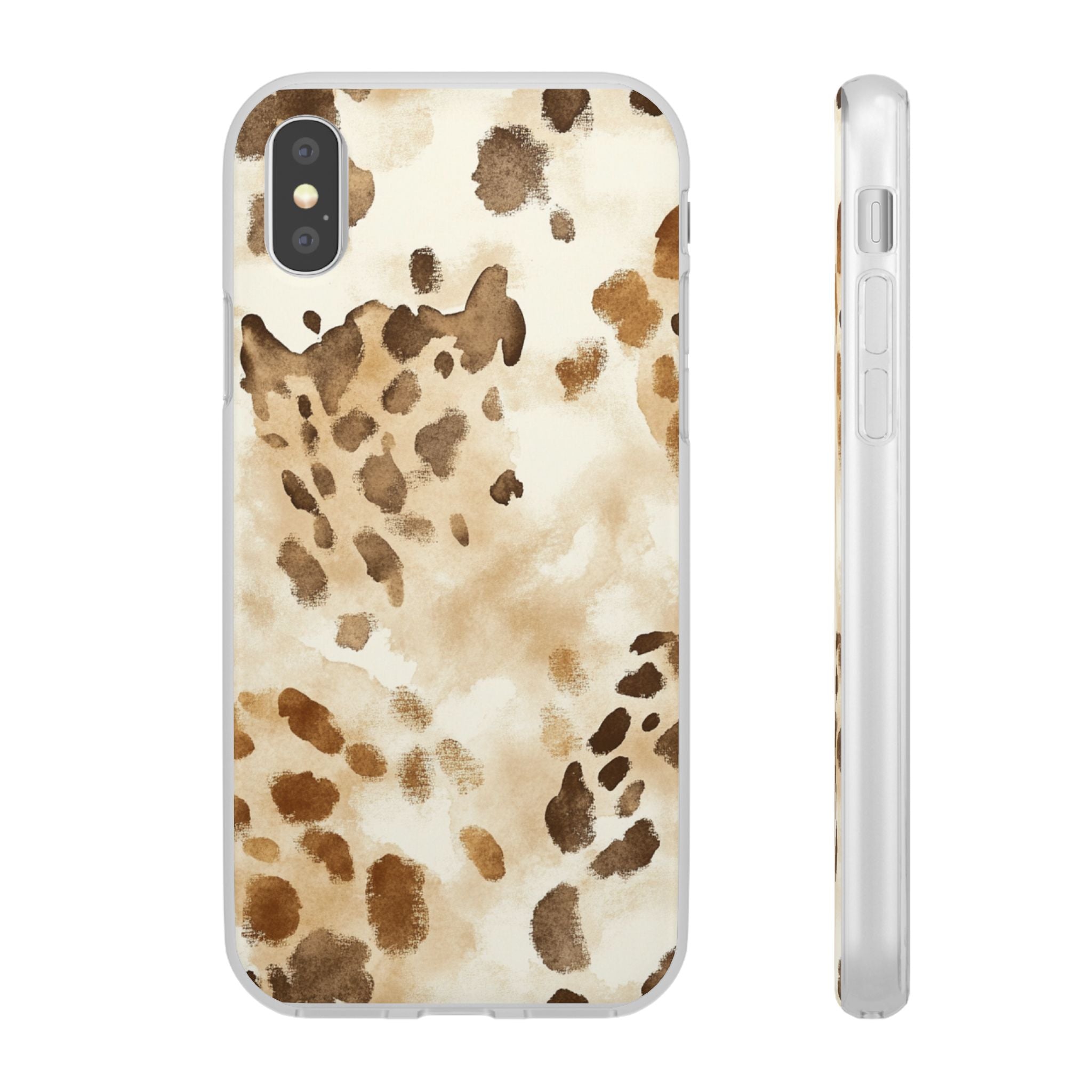 Brown and Beige Watercolor Dalmatian Phone Case, Artsulli - Art is Long, Life is Short, Phone Case, Size, iPhone X with gift packaging, , , , , 15880433171763716160