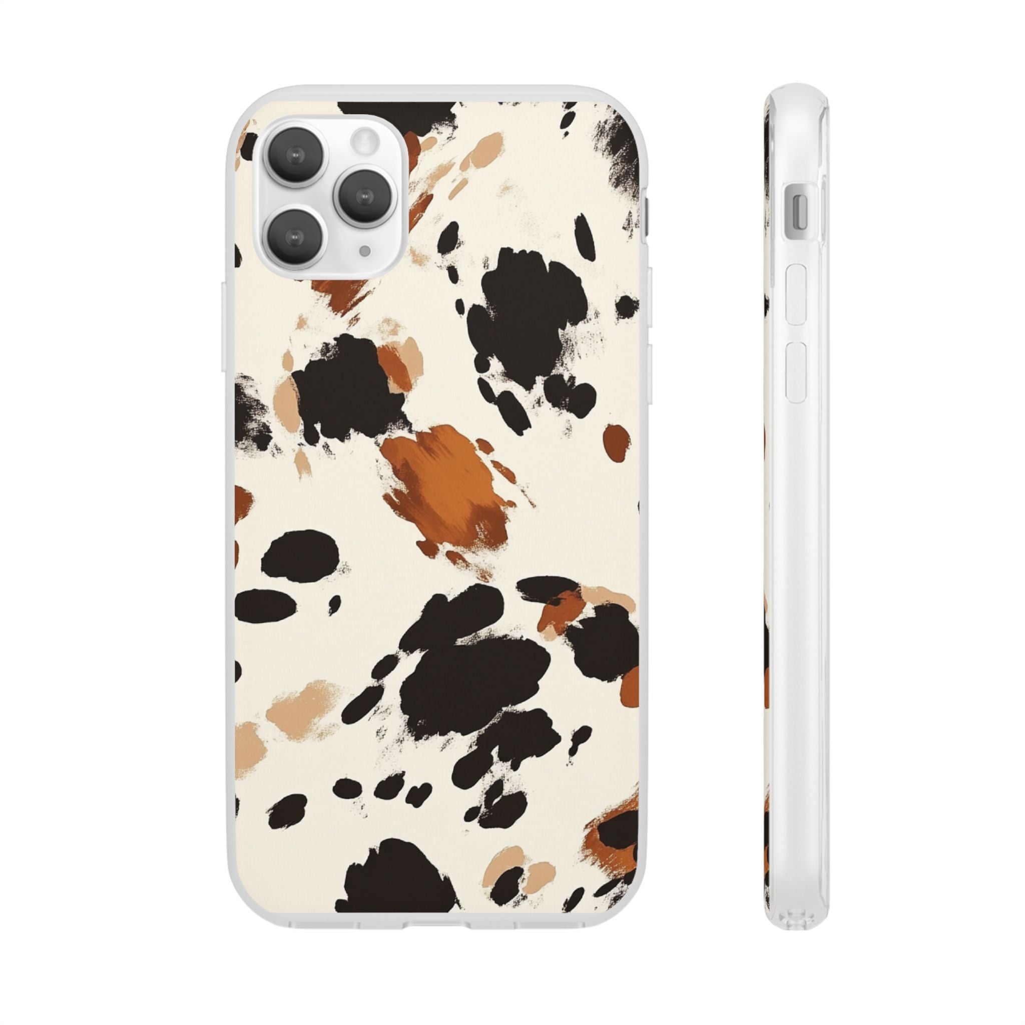 Brown Cow Print Phone Case, Artsulli - Art is Long, Life is Short, Phone Case, Size, iPhone 11 Pro Max, , , , , 22722805985143410054