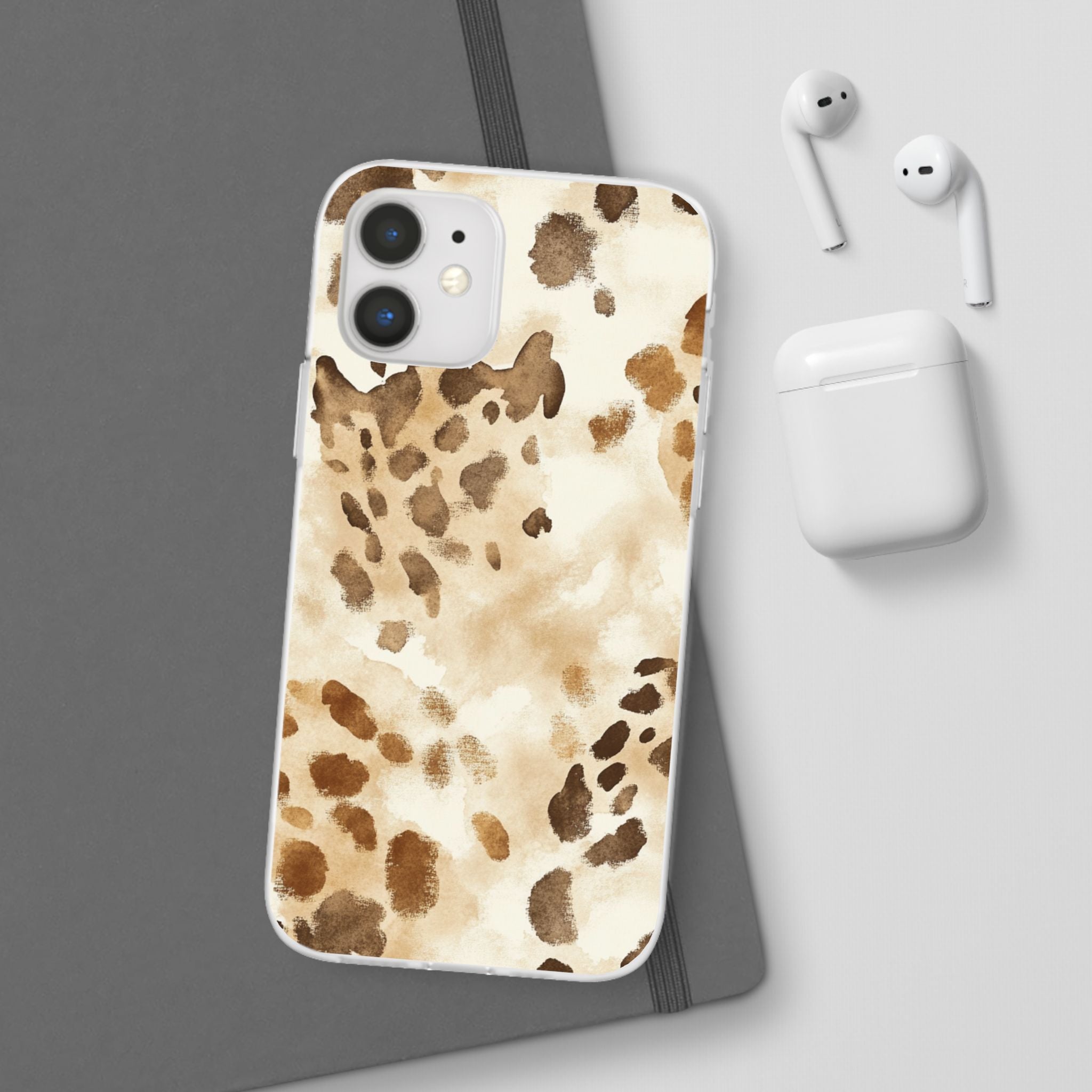 Brown and Beige Watercolor Dalmatian Phone Case, Artsulli - Art is Long, Life is Short, Phone Case, , , , , , ,