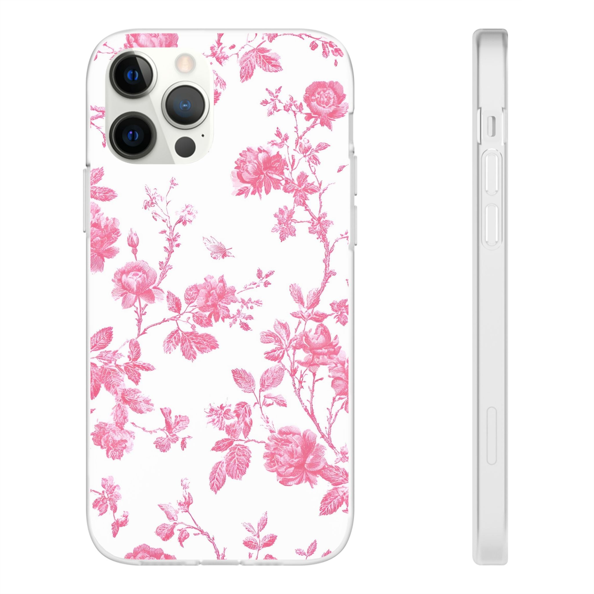 Pink and White Floral iPhone Case