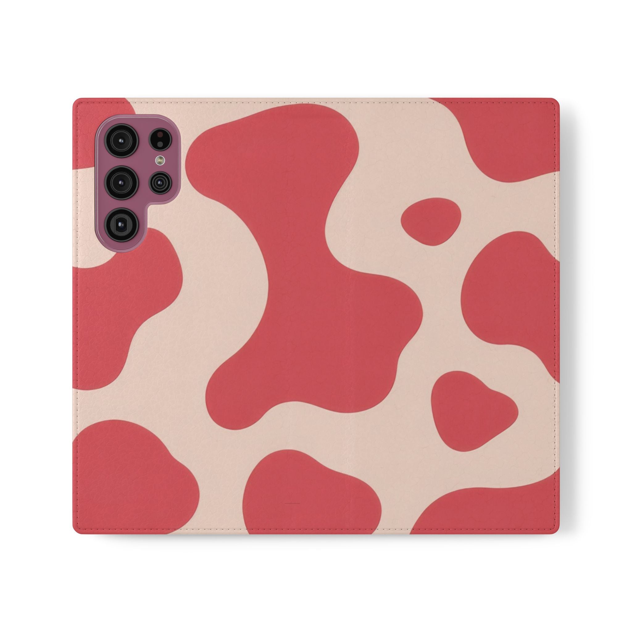 Red Jungle Cow Flip Cases, Artsulli - Art is Long, Life is Short, Phone Case, Size, Samsung Galaxy S22 Ultra, , , , , 31289351414881869570