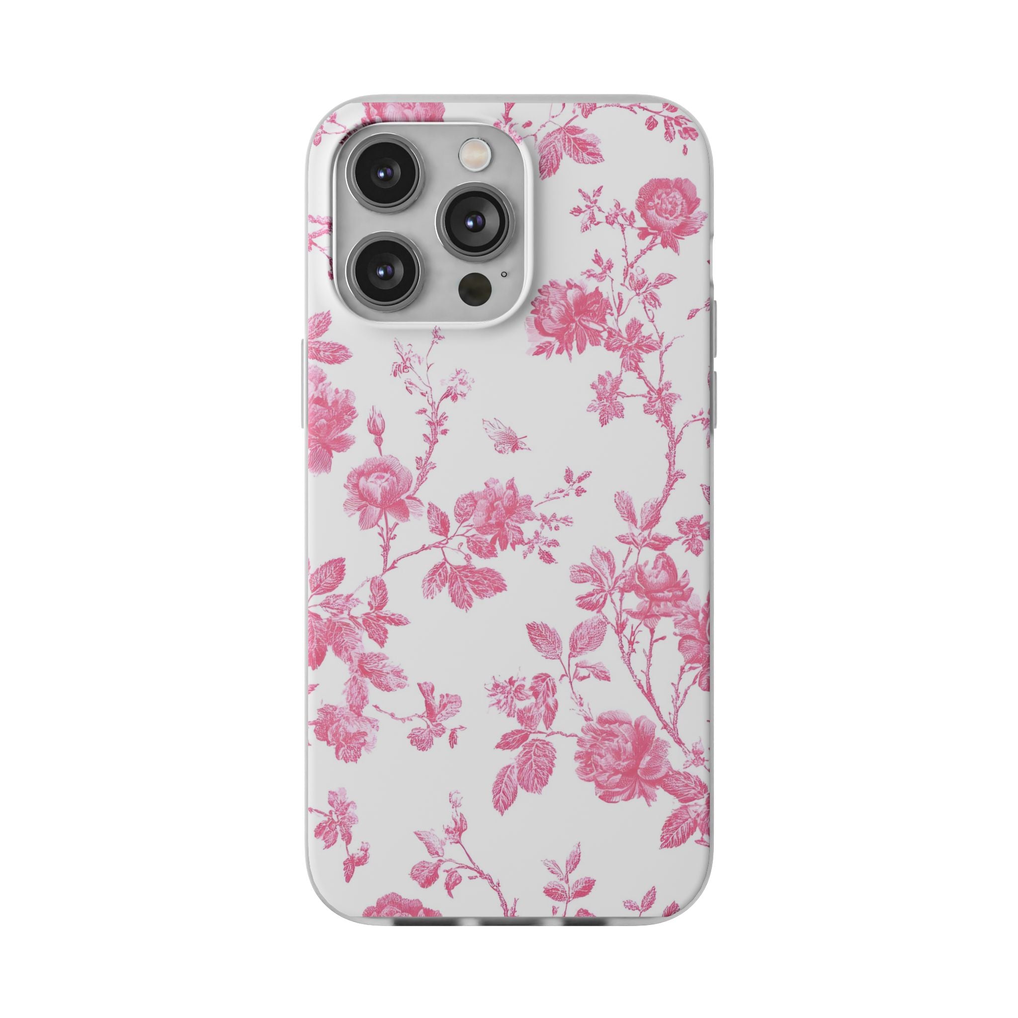 Pink and White Floral iPhone Case