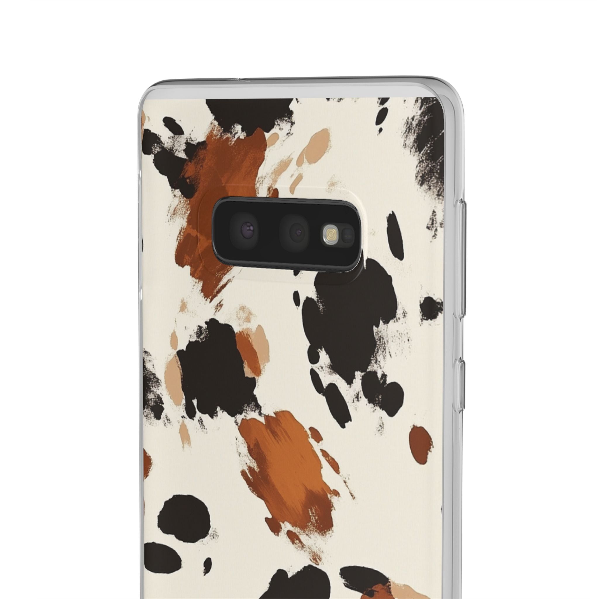 Brown Cow Print Phone Case, Artsulli - Art is Long, Life is Short, Phone Case, , , , , , ,