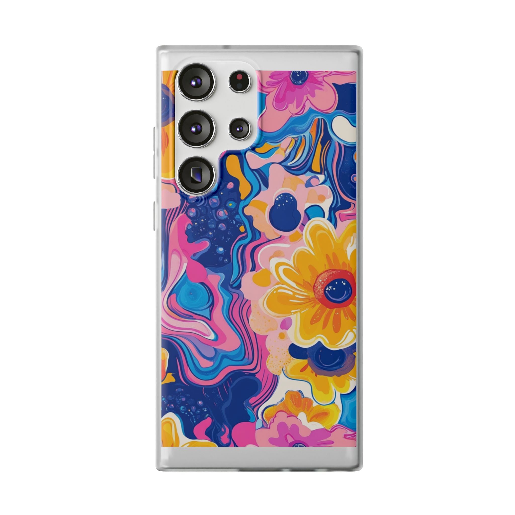Psychedelic Floral iPhone Case, Artsulli - Art is Long, Life is Short, Phone Case, Size, Samsung Galaxy S23 Ultra with gift packaging, , , , , 55824256296819367850