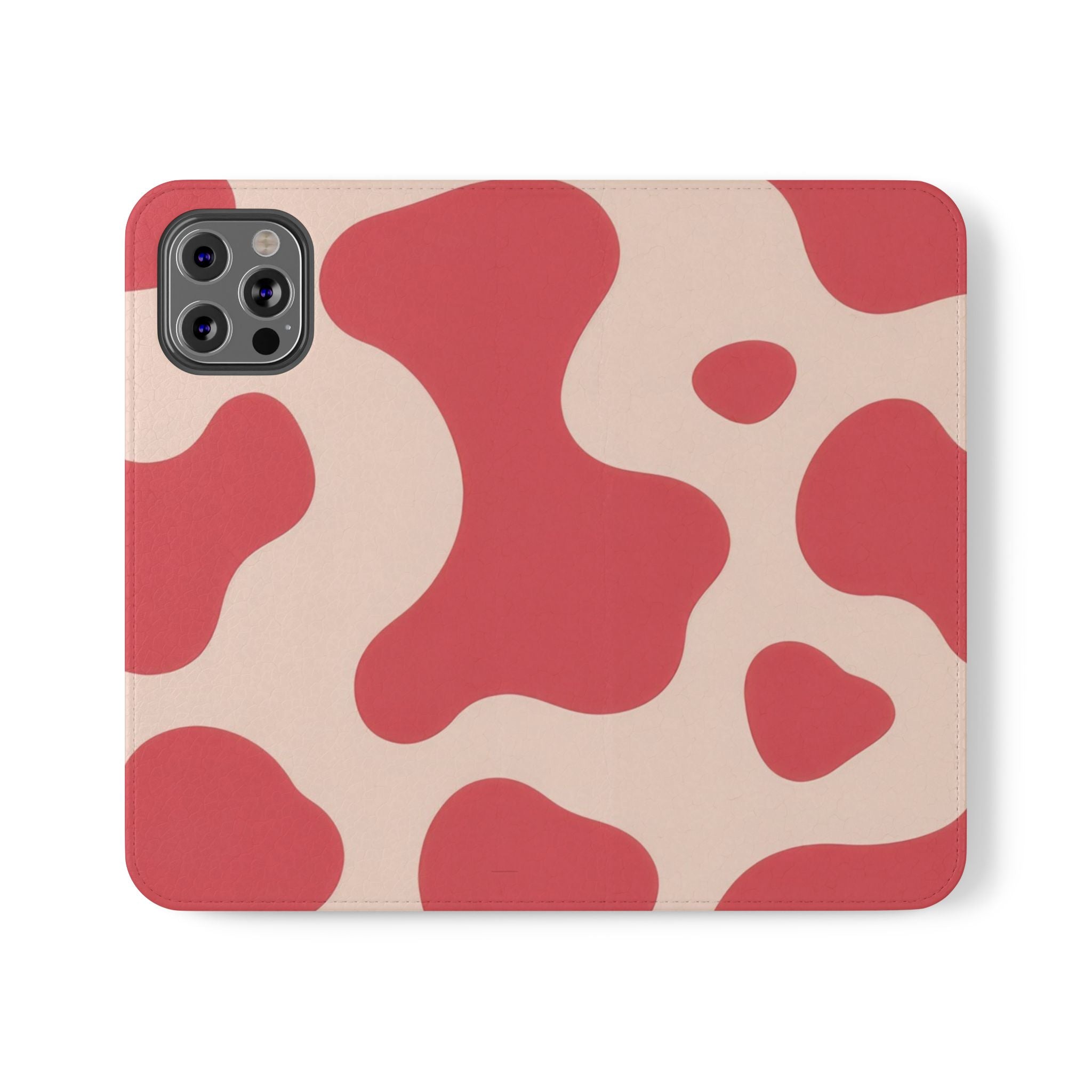 Red Jungle Cow Flip Cases, Artsulli - Art is Long, Life is Short, Phone Case, Size, iPhone 12 Pro, , , , , 69524131798515065020