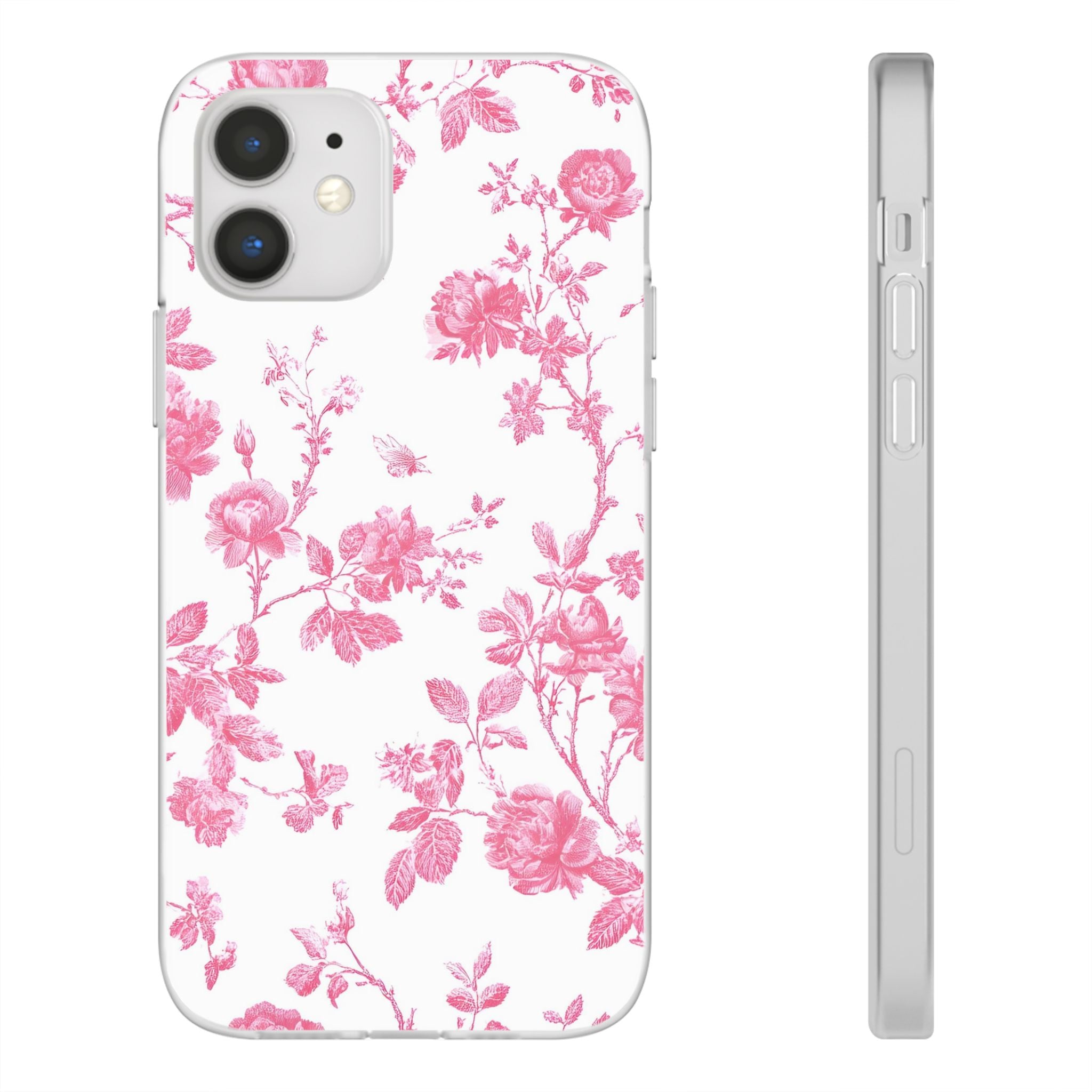 Pink and White Floral iPhone Case