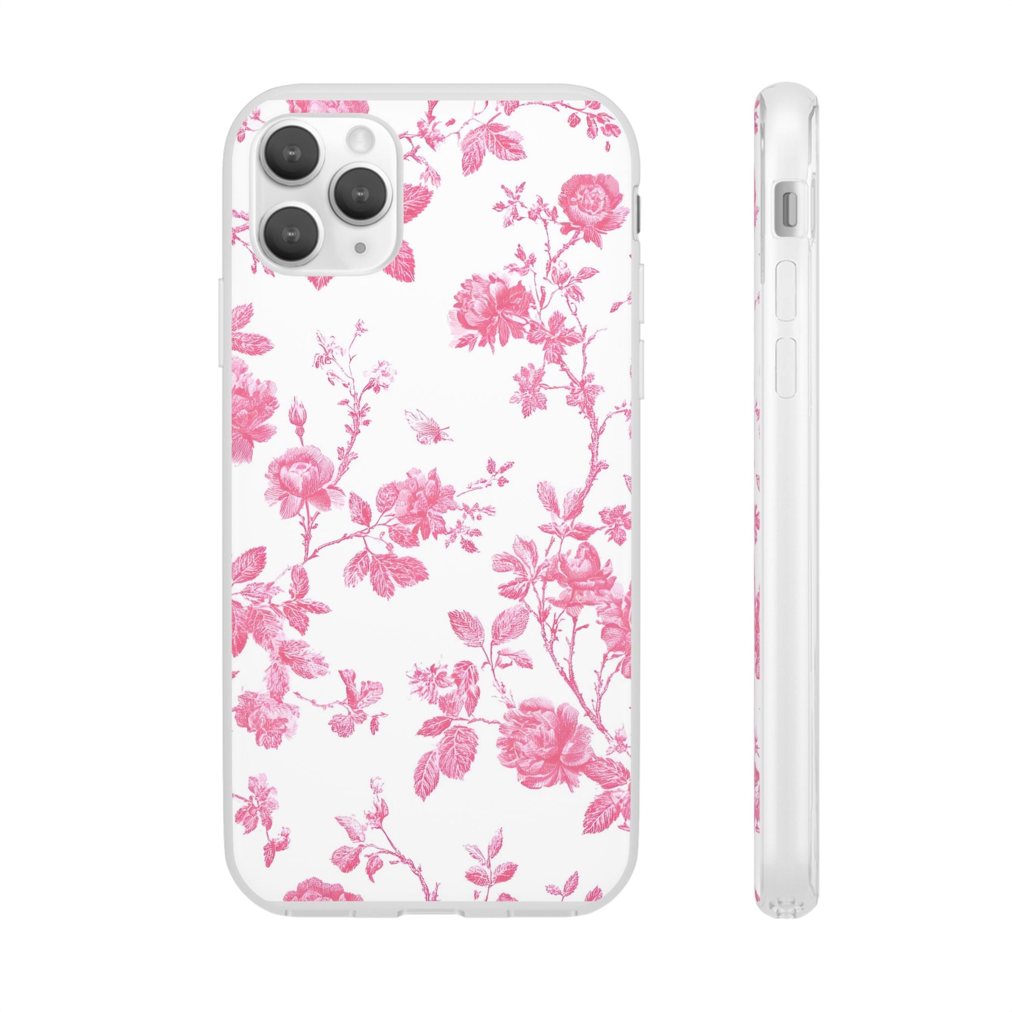 Pink and White Floral iPhone Case
