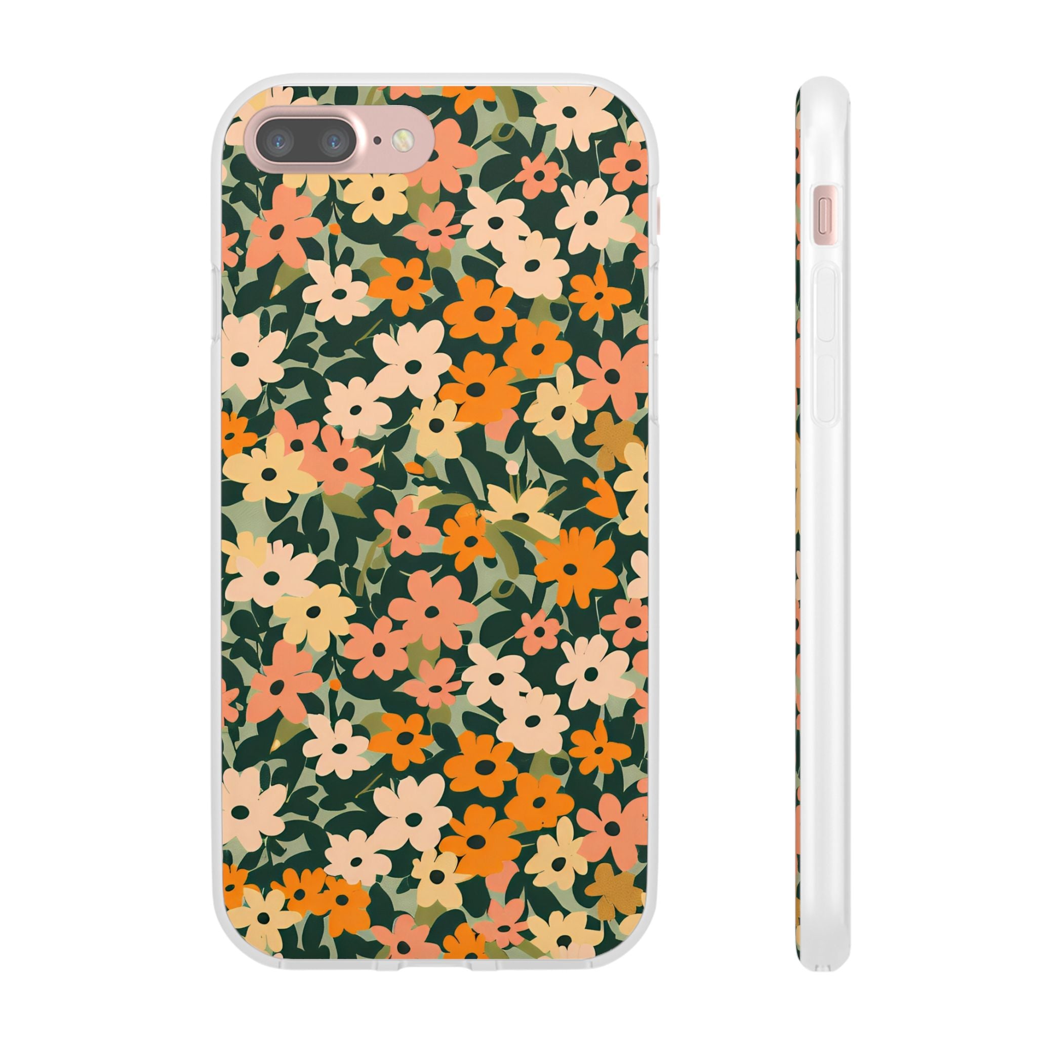 Vibrant Floral Clear Phone Case, Artsulli - Art is Long, Life is Short, Phone Case, Size, iPhone 7 Plus with gift packaging, , , , , 14485038261890499160