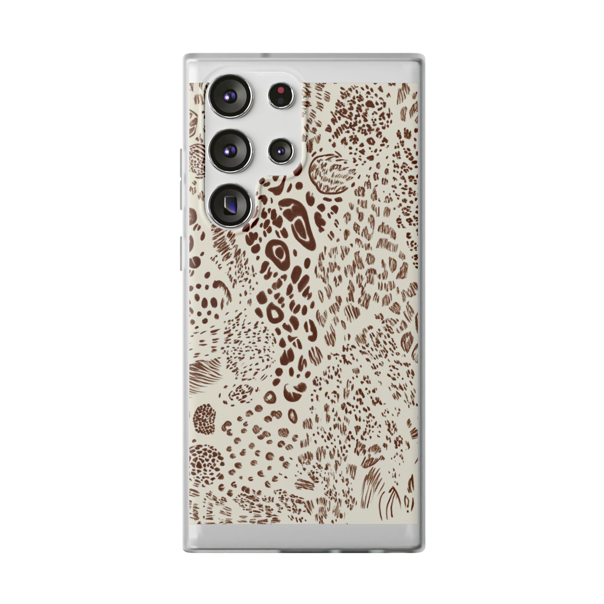 Brown Animal Print Flexi Case, Artsulli - Art is Long, Life is Short, Phone Case, Size, Samsung Galaxy S23 Ultra with gift packaging, , , , , 12205409156749191049