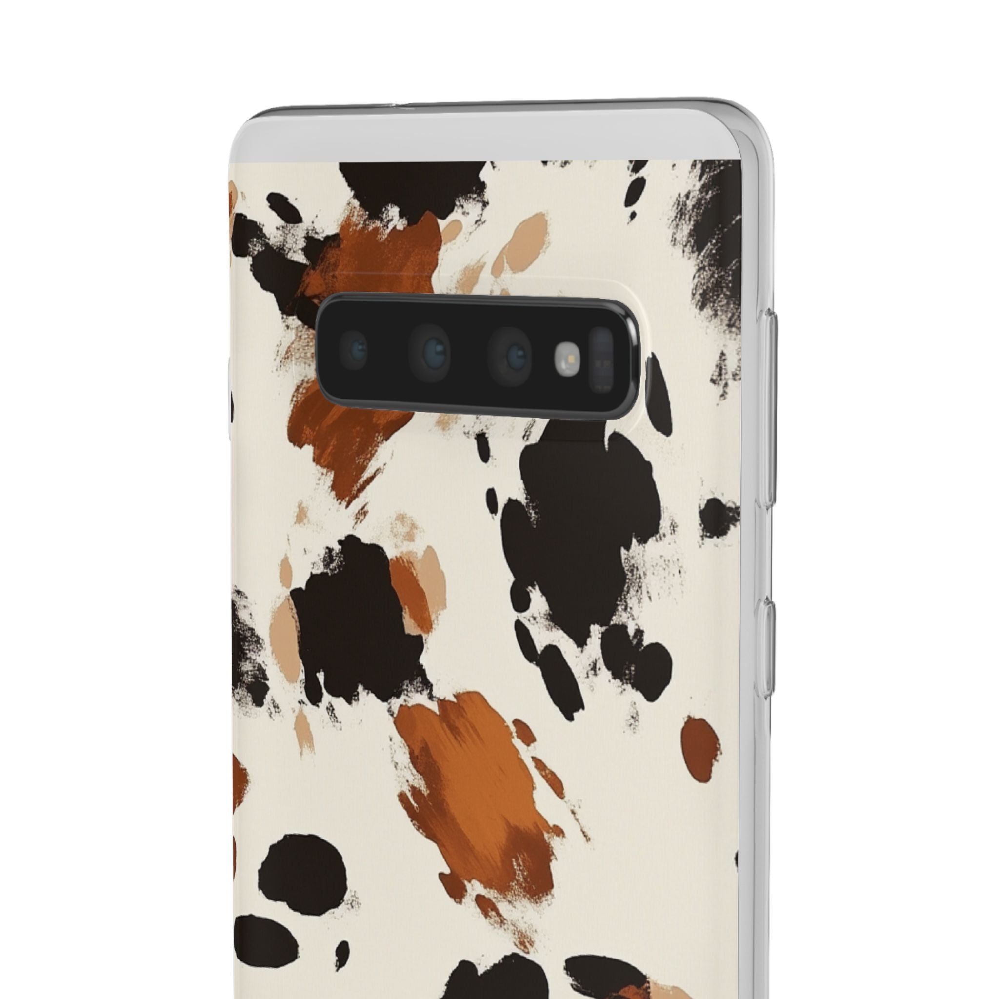 Brown Cow Print Phone Case, Artsulli - Art is Long, Life is Short, Phone Case, , , , , , ,