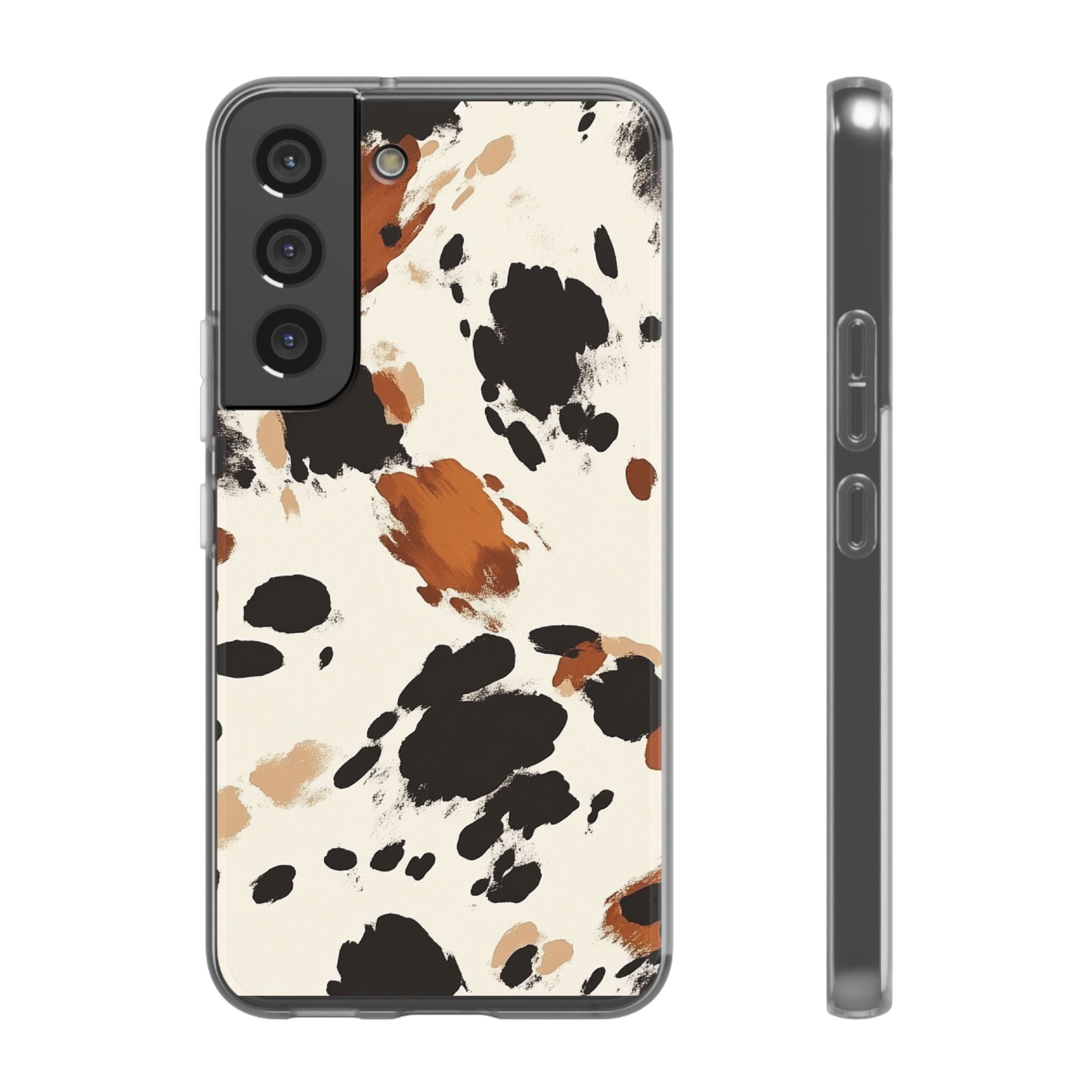 Brown Cow Print Phone Case, Artsulli - Art is Long, Life is Short, Phone Case, Size, Samsung Galaxy S22 with gift packaging, , , , , 90200689313810718798