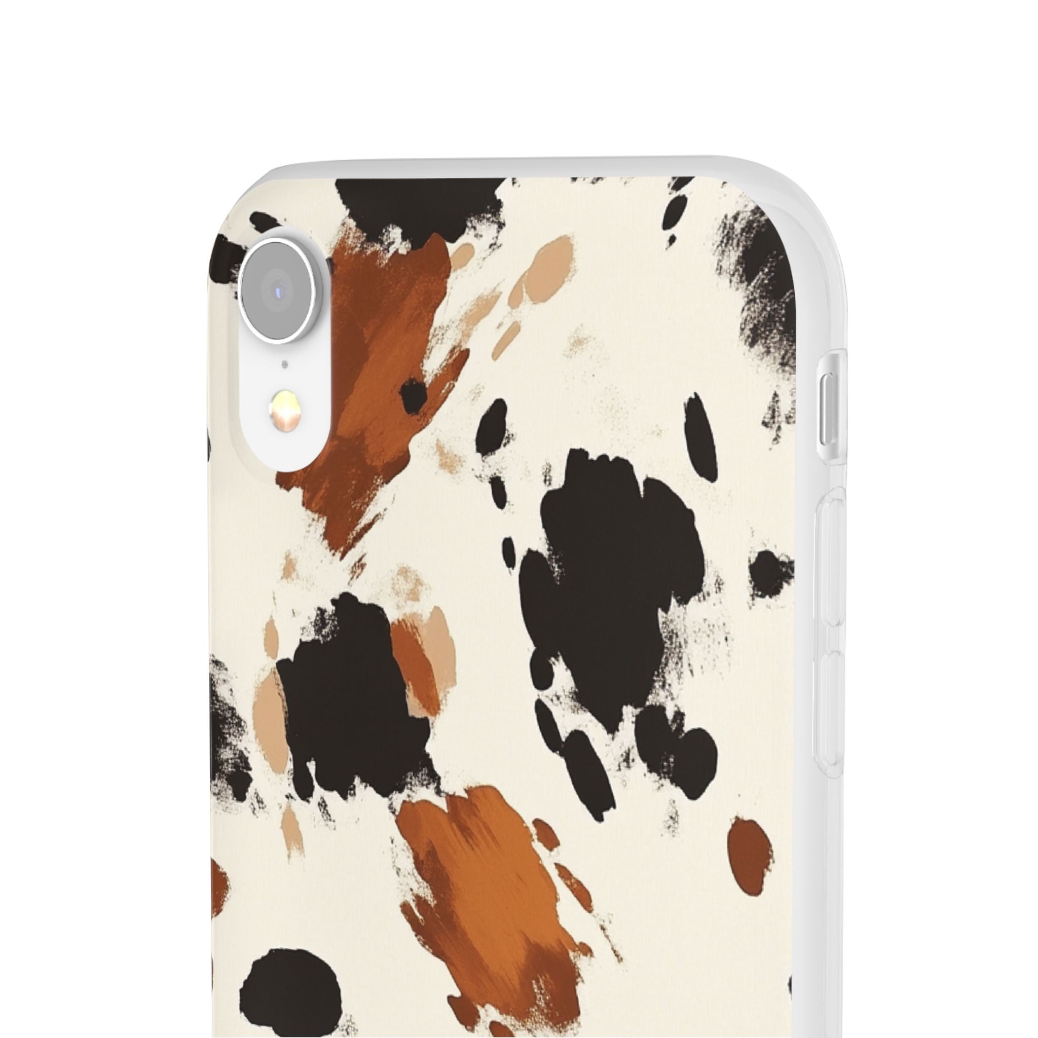 Brown Cow Print Phone Case, Artsulli - Art is Long, Life is Short, Phone Case, , , , , , ,