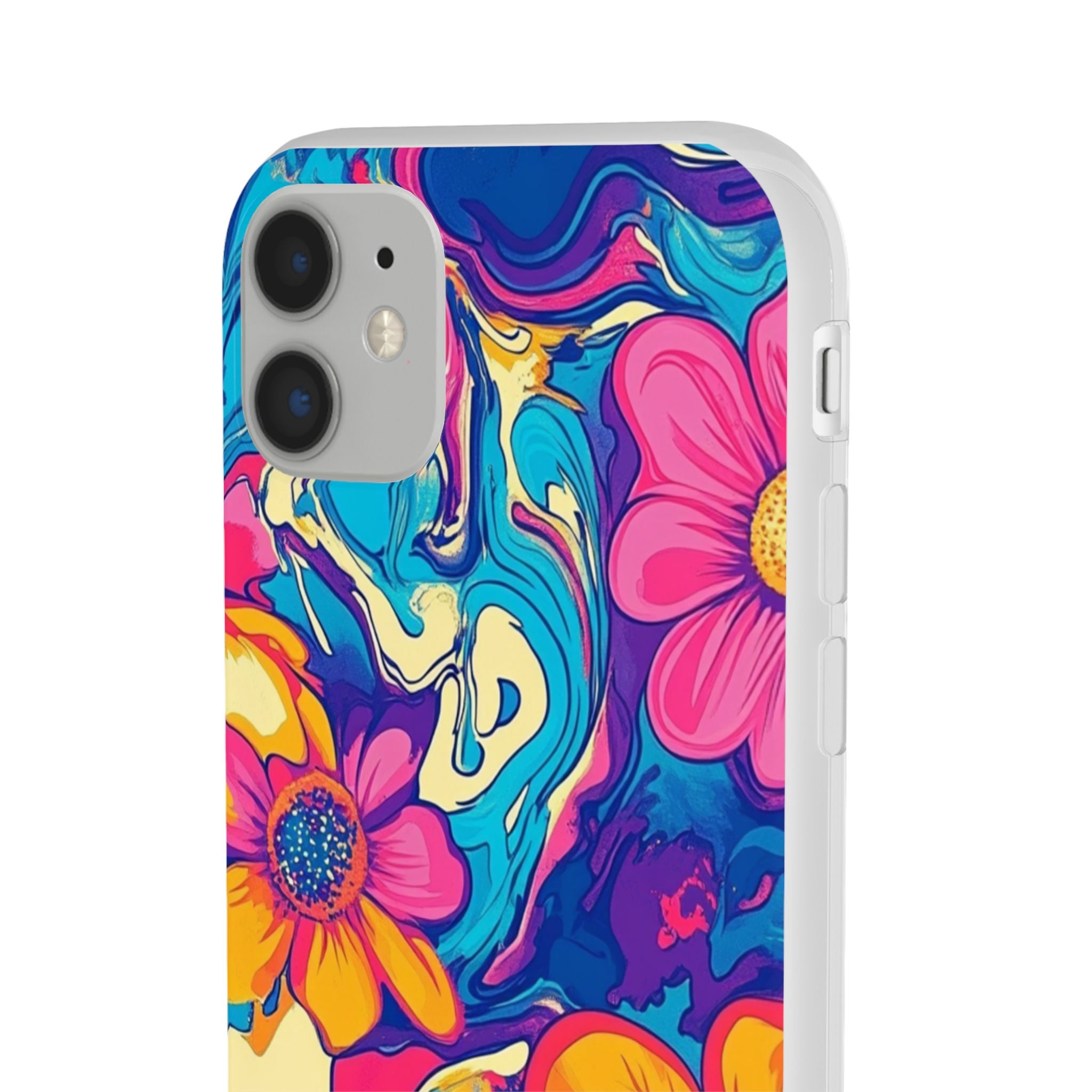 Vibrant Psychedelic Floral Flexi Case, Artsulli - Art is Long, Life is Short, Phone Case, , , , , , ,