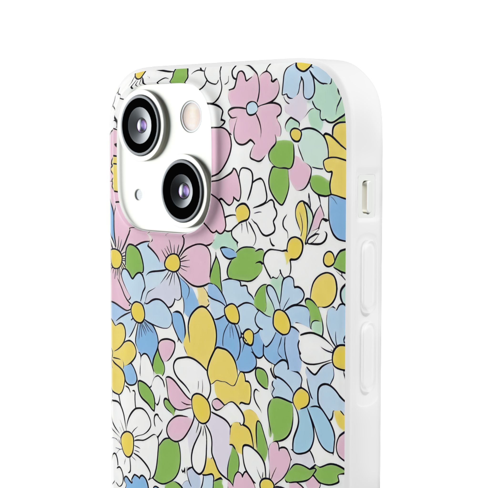 Colorful Floral Clear Flexi Case, Artsulli - Art is Long, Life is Short, Phone Case, , , , , , ,