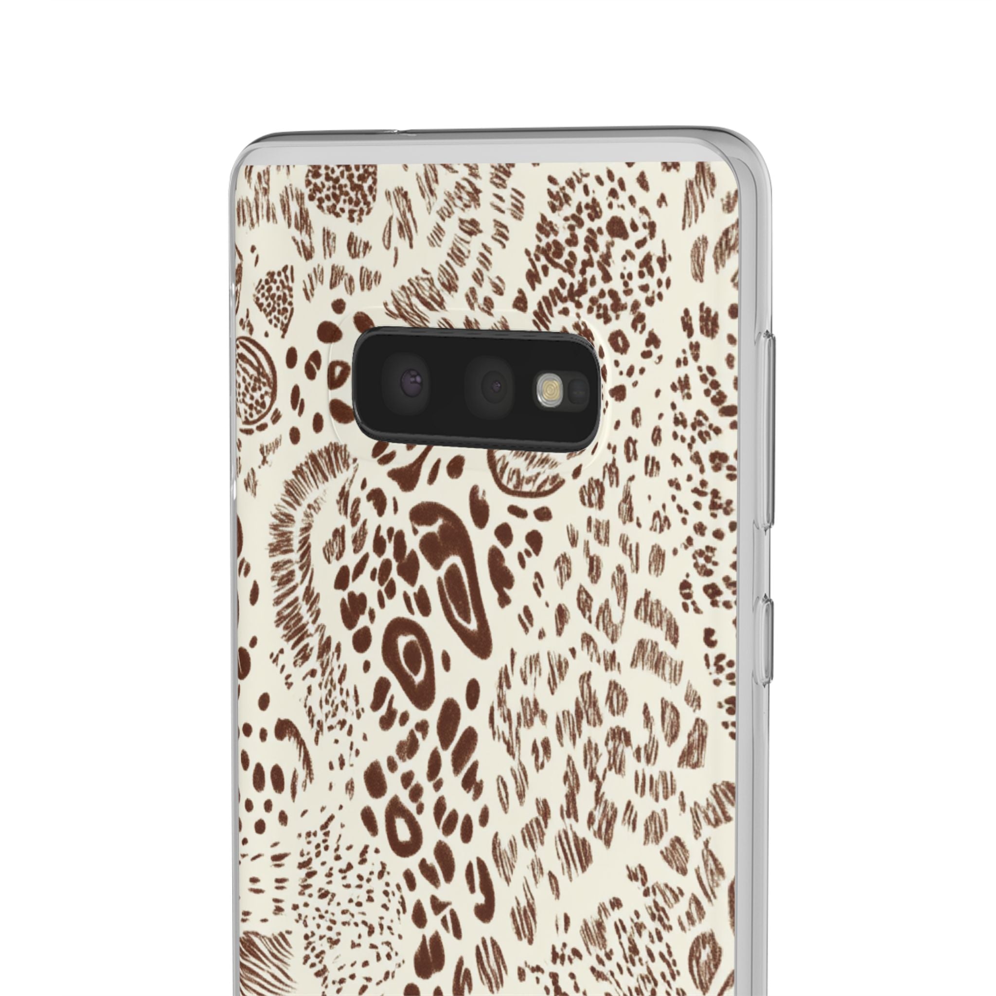 Brown Animal Print Flexi Case, Artsulli - Art is Long, Life is Short, Phone Case, , , , , , ,