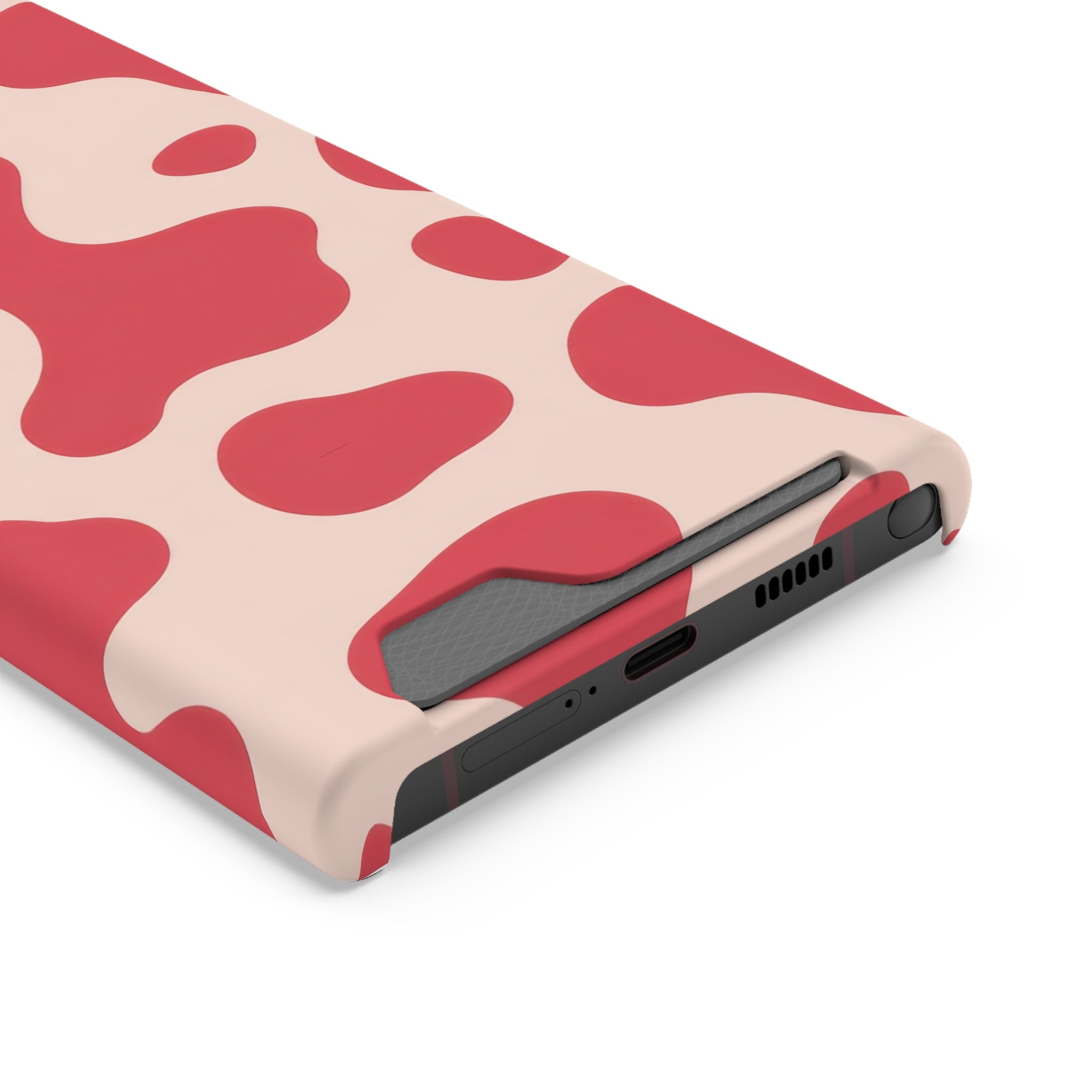 Red Jungle Cow Phone Case With Card Holder, Artsulli - Art is Long, Life is Short, Phone Case, , , , , , ,