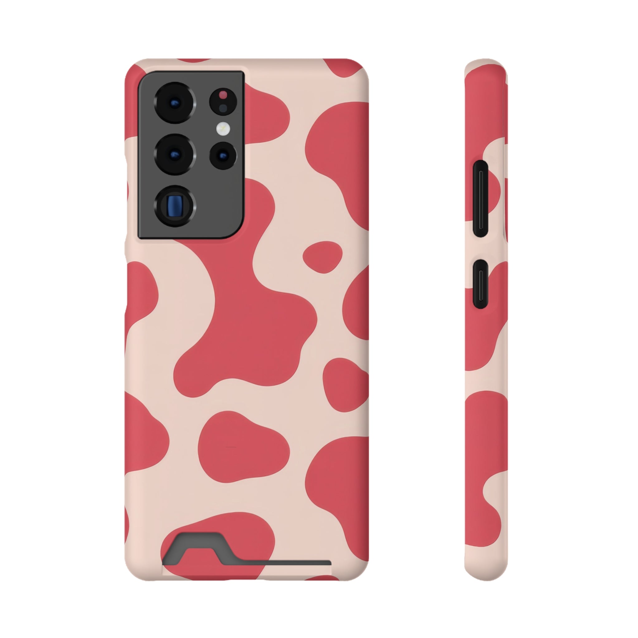 Red Jungle Cow Phone Case With Card Holder, Artsulli - Art is Long, Life is Short, Phone Case, Size, Samsung Galaxy S21 Ultra, Surface, Matte, Shape, Without gift packaging, 26674455858631046345
