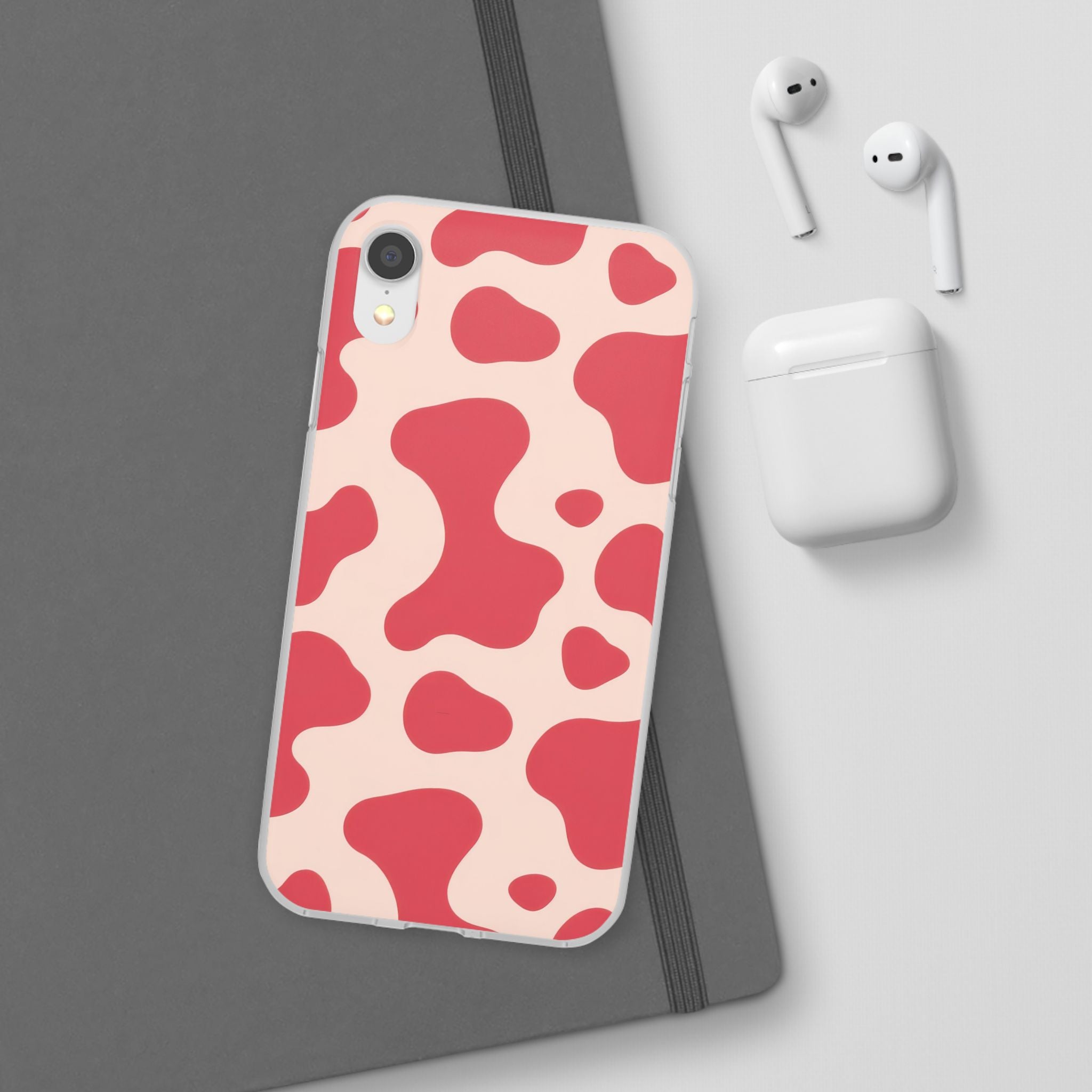 Red Jungle Cow Flexi Cases, Artsulli - Art is Long, Life is Short, Phone Case, , , , , , ,